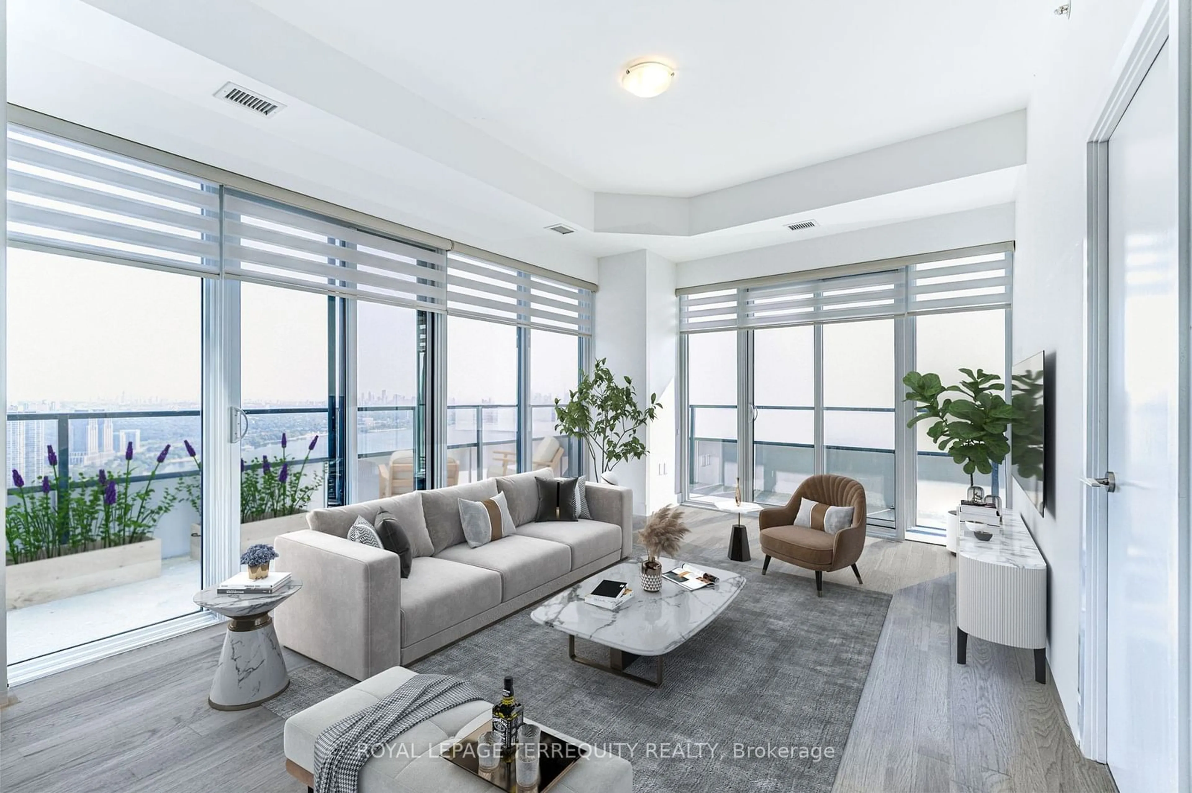 Living room, wood floors for 20 Shore Breeze Dr #4506, Toronto Ontario M8V 0C7