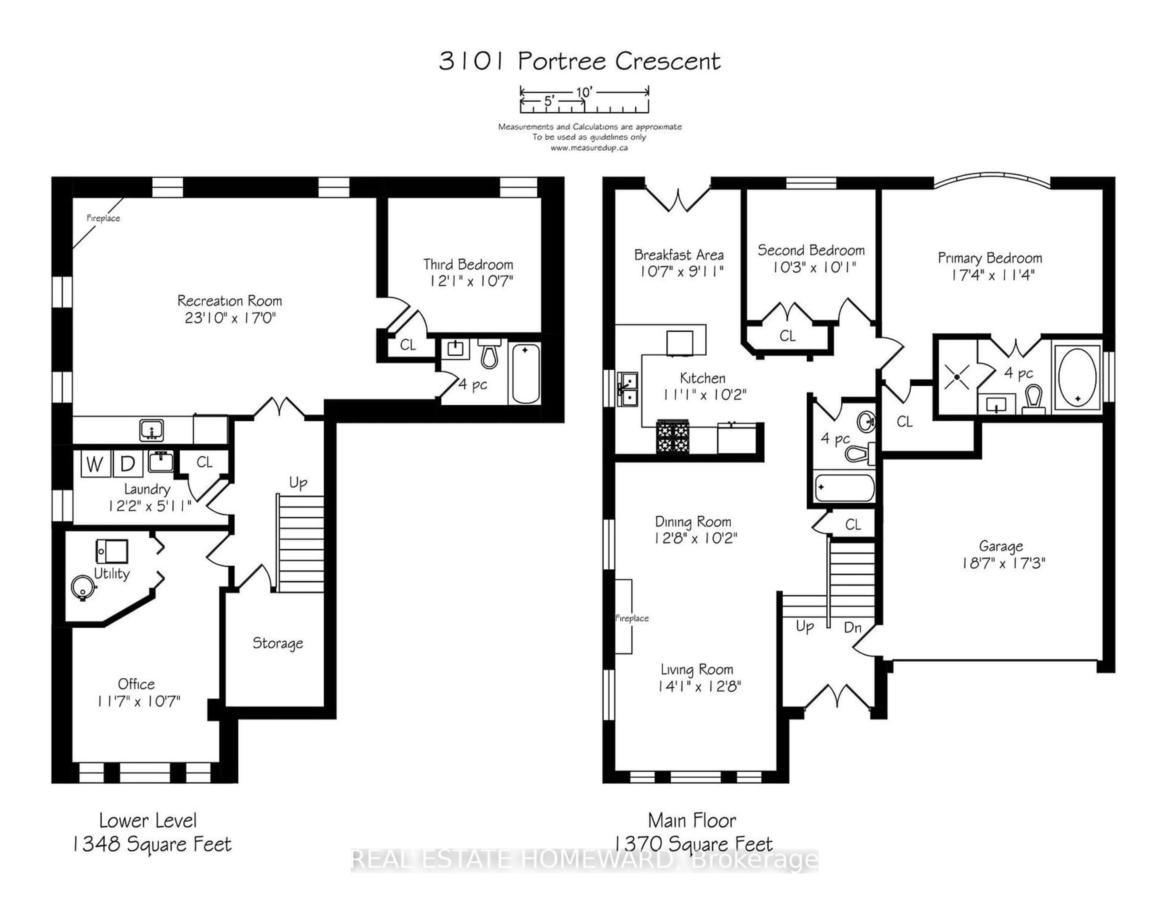 Floor plan for 3101 Portree Cres, Oakville Ontario L6M 5C4