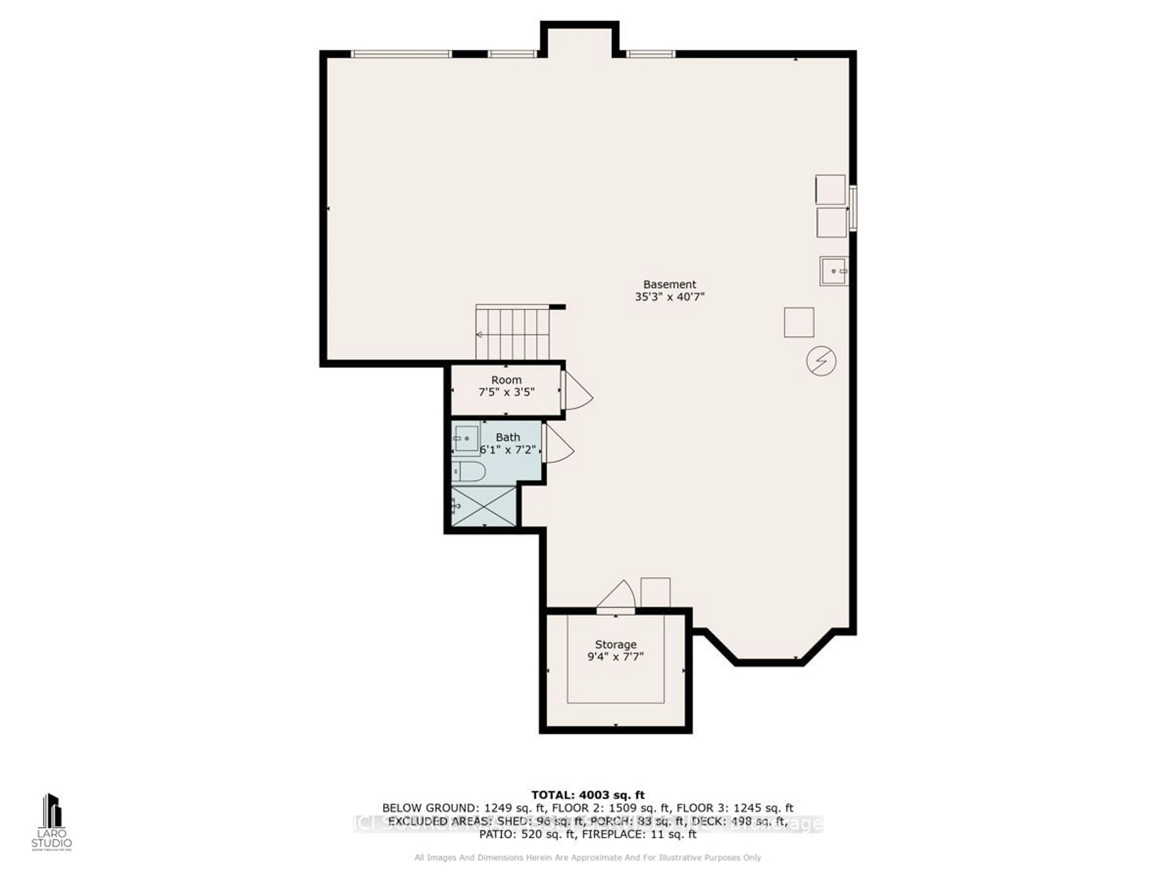 Floor plan for 40 Maldives Cres, Brampton Ontario L6P 1L3