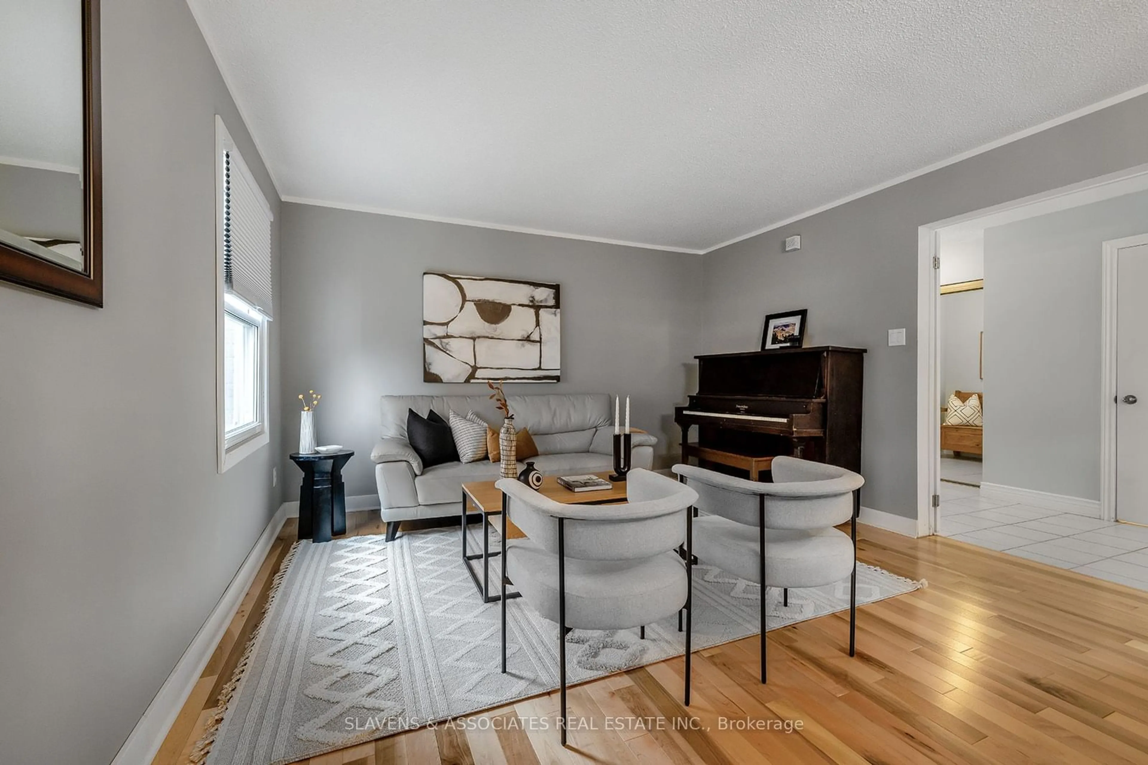 Living room, wood floors for 468 Hansen Rd, Brampton Ontario L6V 3P8