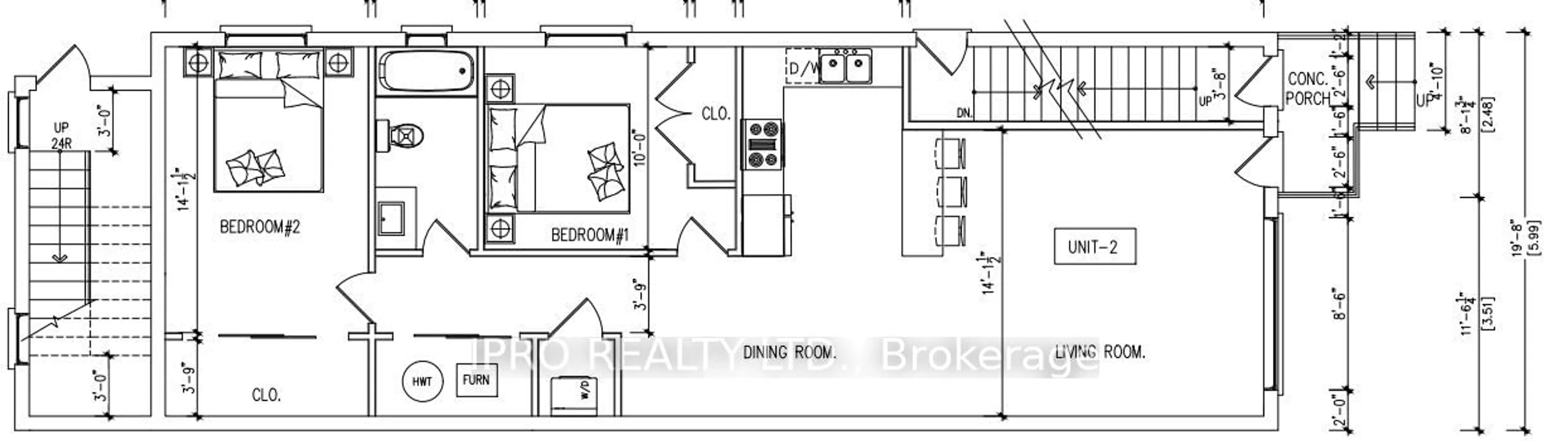 Floor plan for 18 Chamberlain Ave, Toronto Ontario M6E 4J8