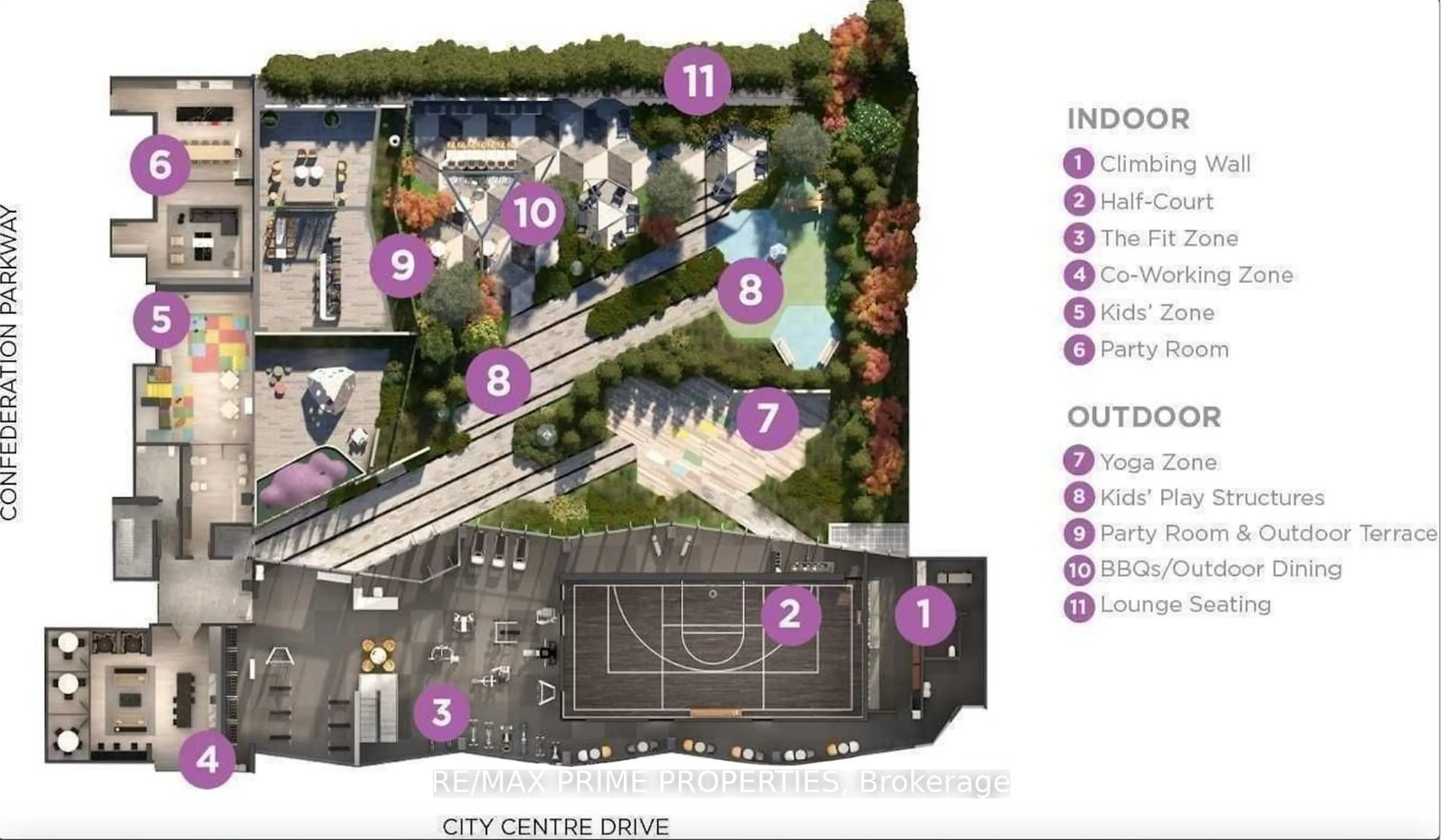 Floor plan for 4065 Confederation Pkwy #607, Mississauga Ontario L5B 0L4