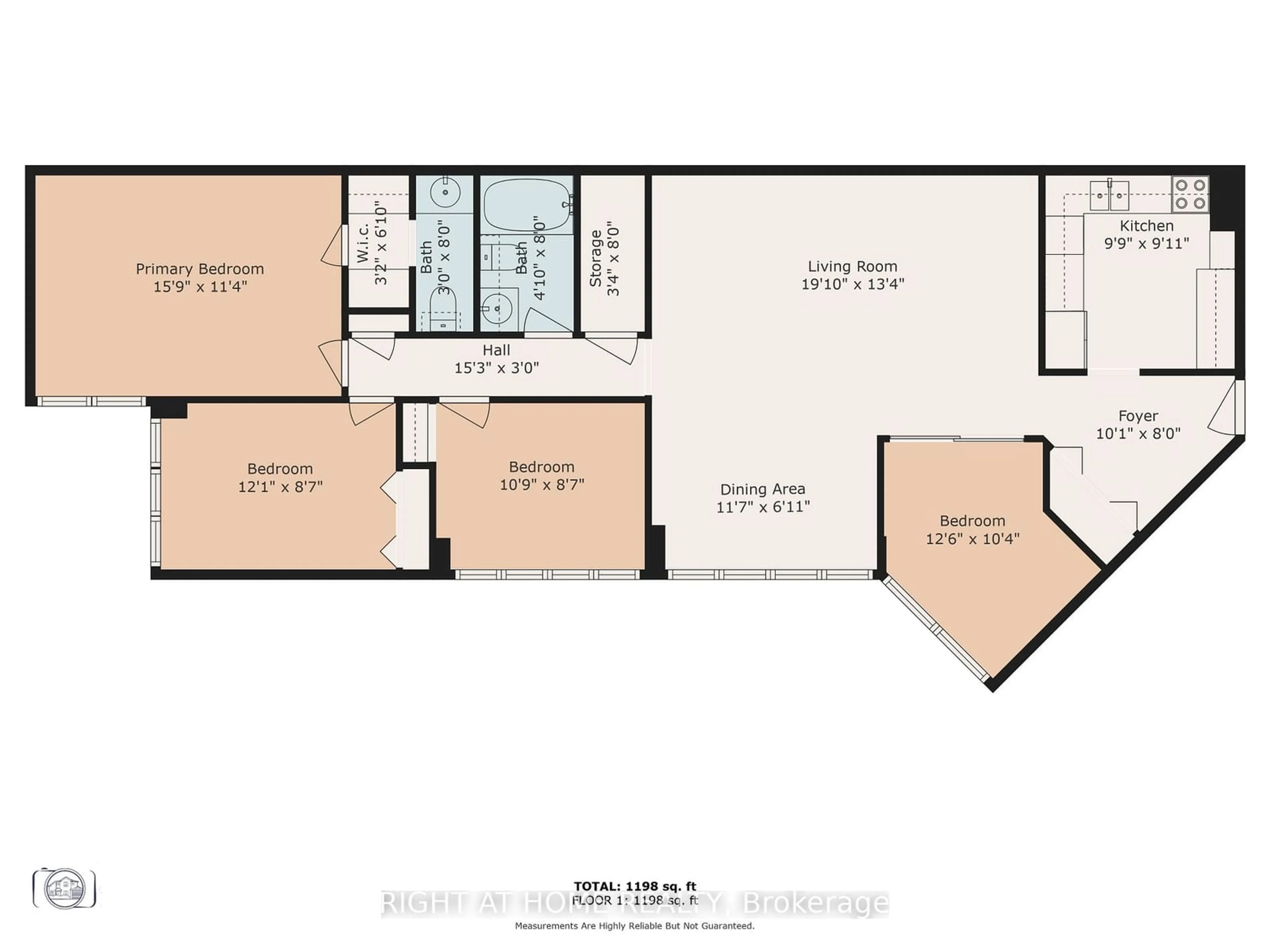 Floor plan for 2323 Confederation Pkwy #408, Mississauga Ontario L5B 1R6