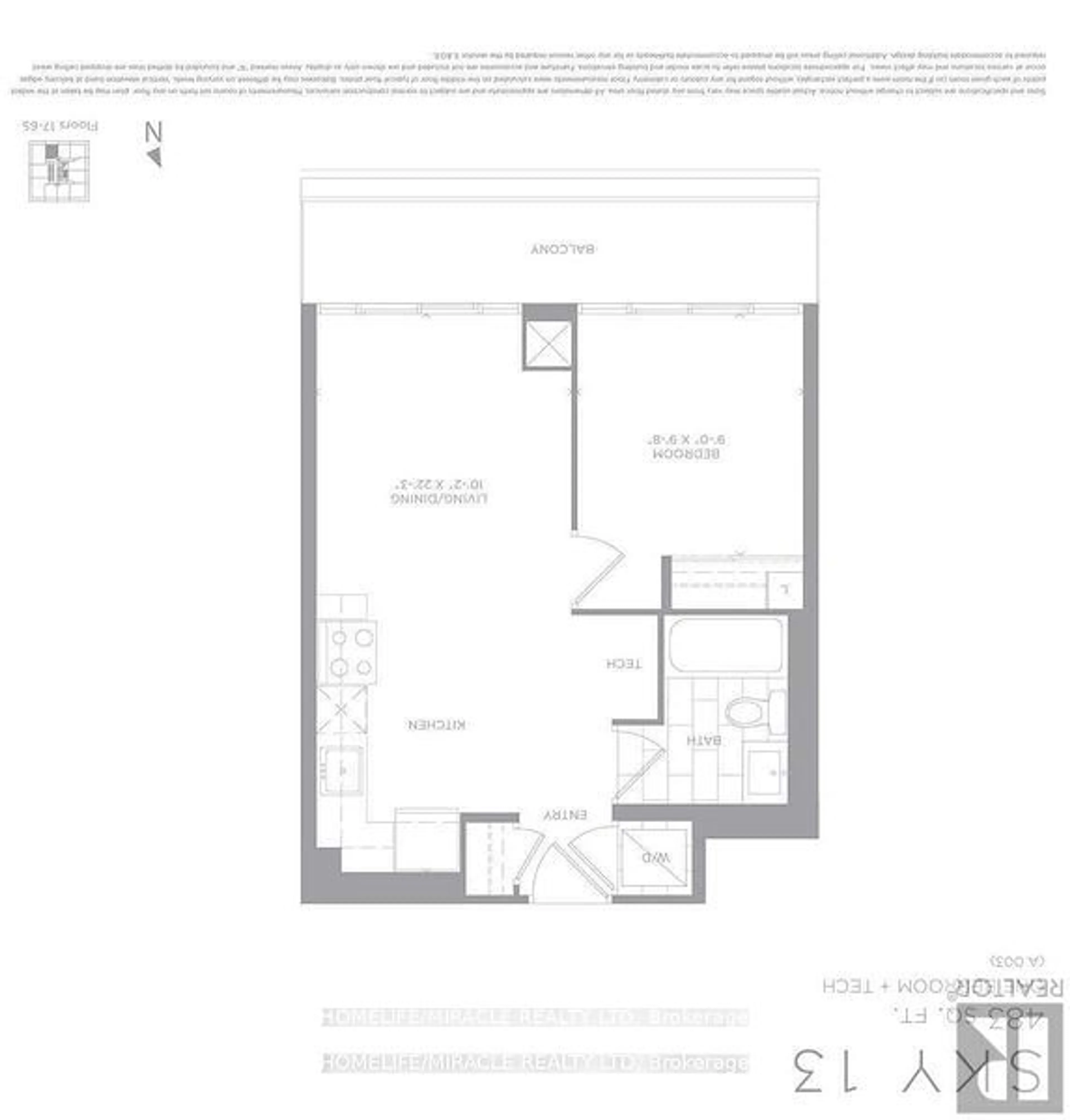 Floor plan for 30 Shore Breeze Dr #4907, Toronto Ontario M8V 1A1