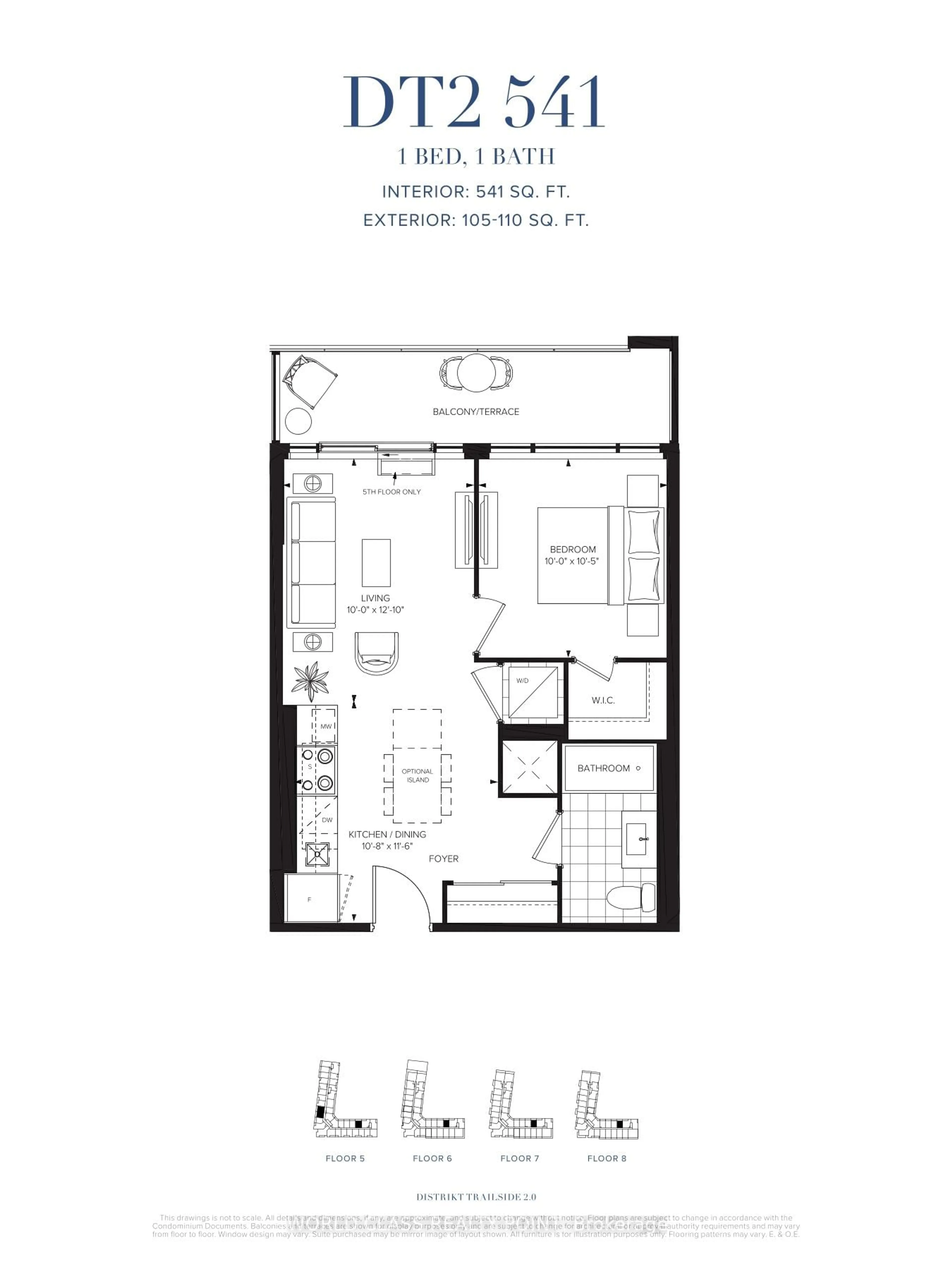 Floor plan for 393 Dundas St #519, Oakville Ontario L6M 4M2