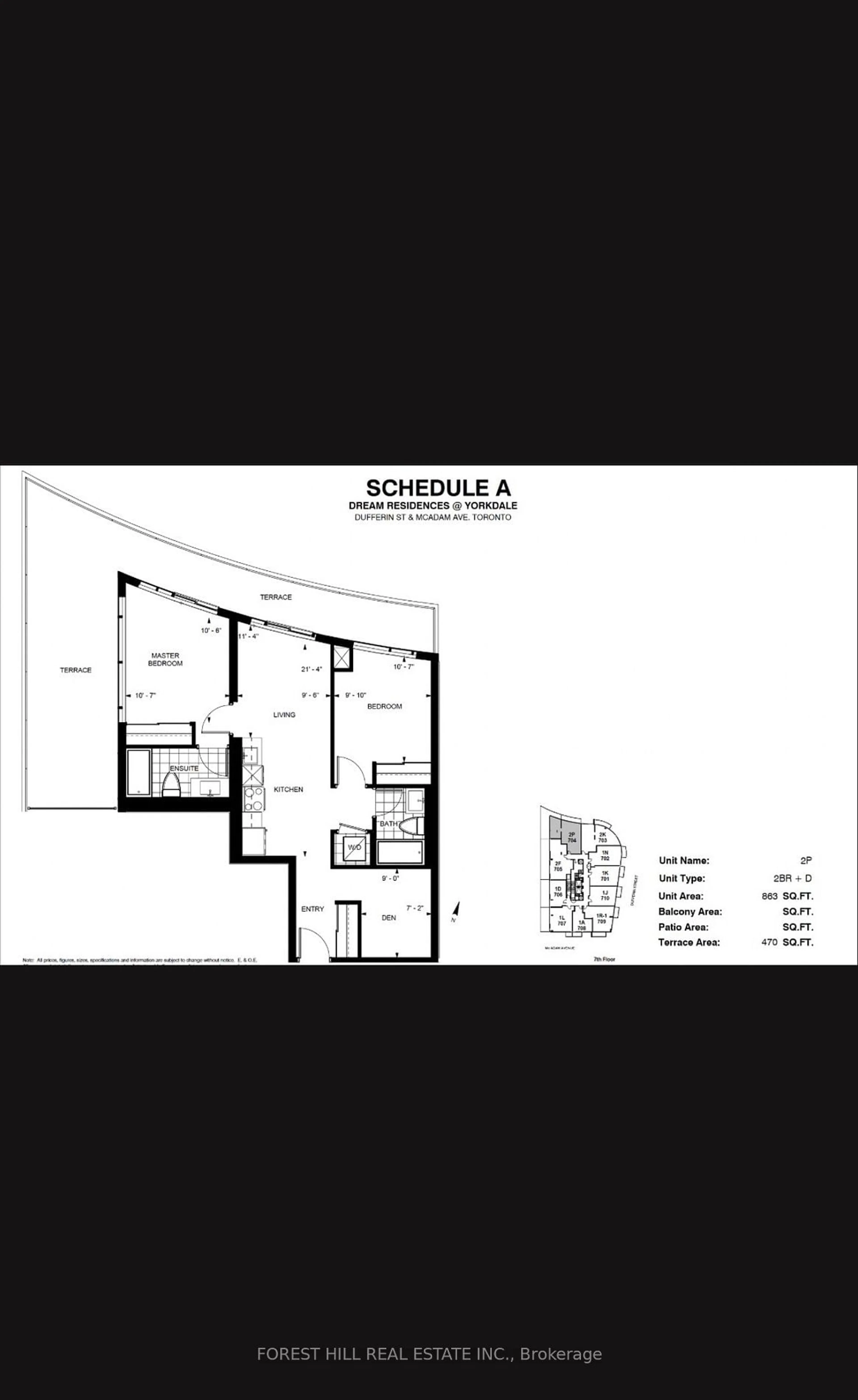 Floor plan for 16 McAdam Ave #704, Toronto Ontario M6A 0B9