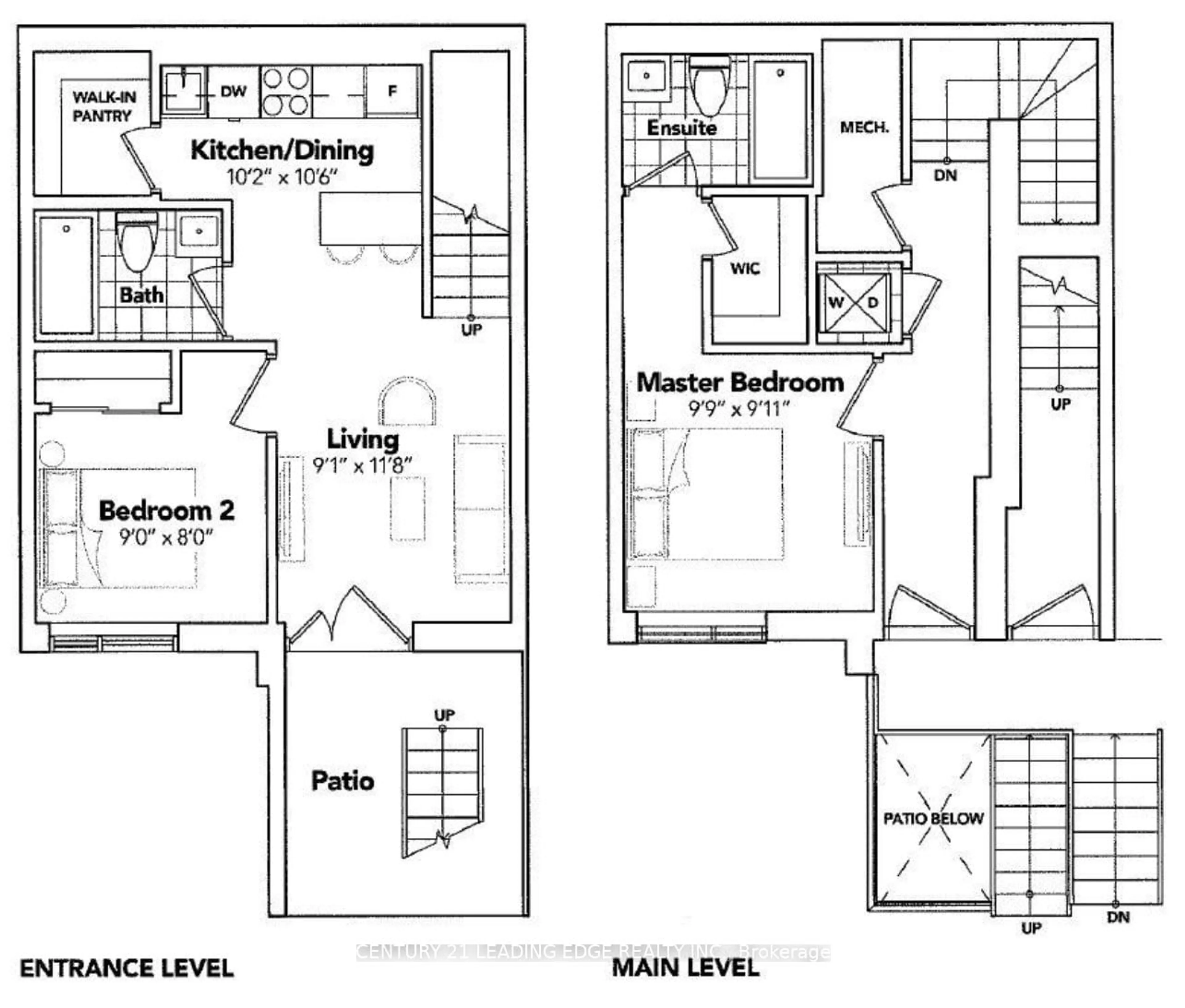 Floor plan for 1060 Douglas Mccurdy Comm Rd #134, Mississauga Ontario L5G 0C6