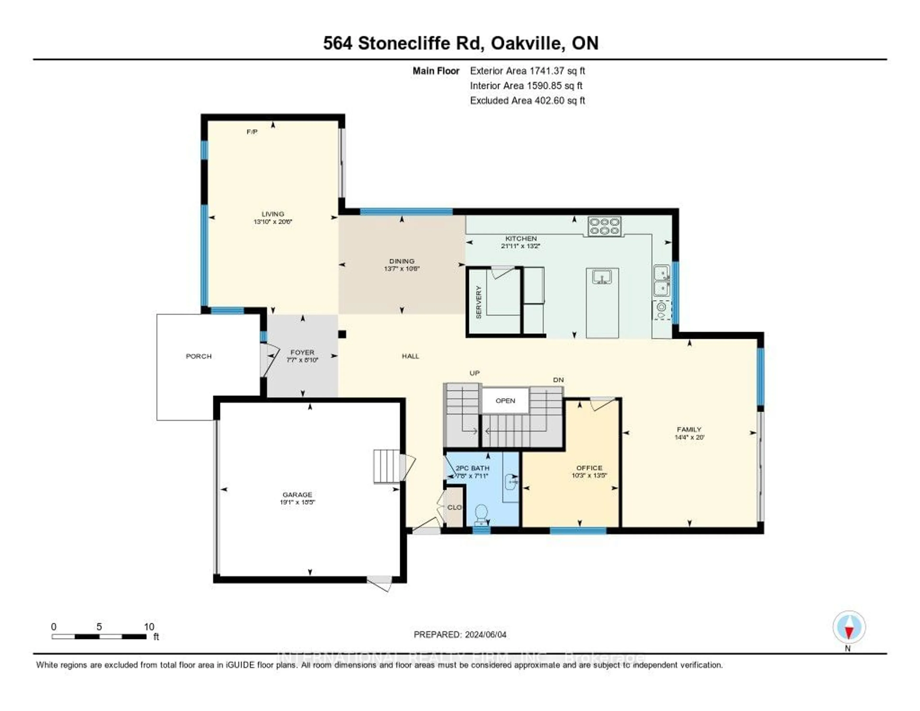 Floor plan for 564 Stonecliffe Rd, Oakville Ontario L6L 4N9