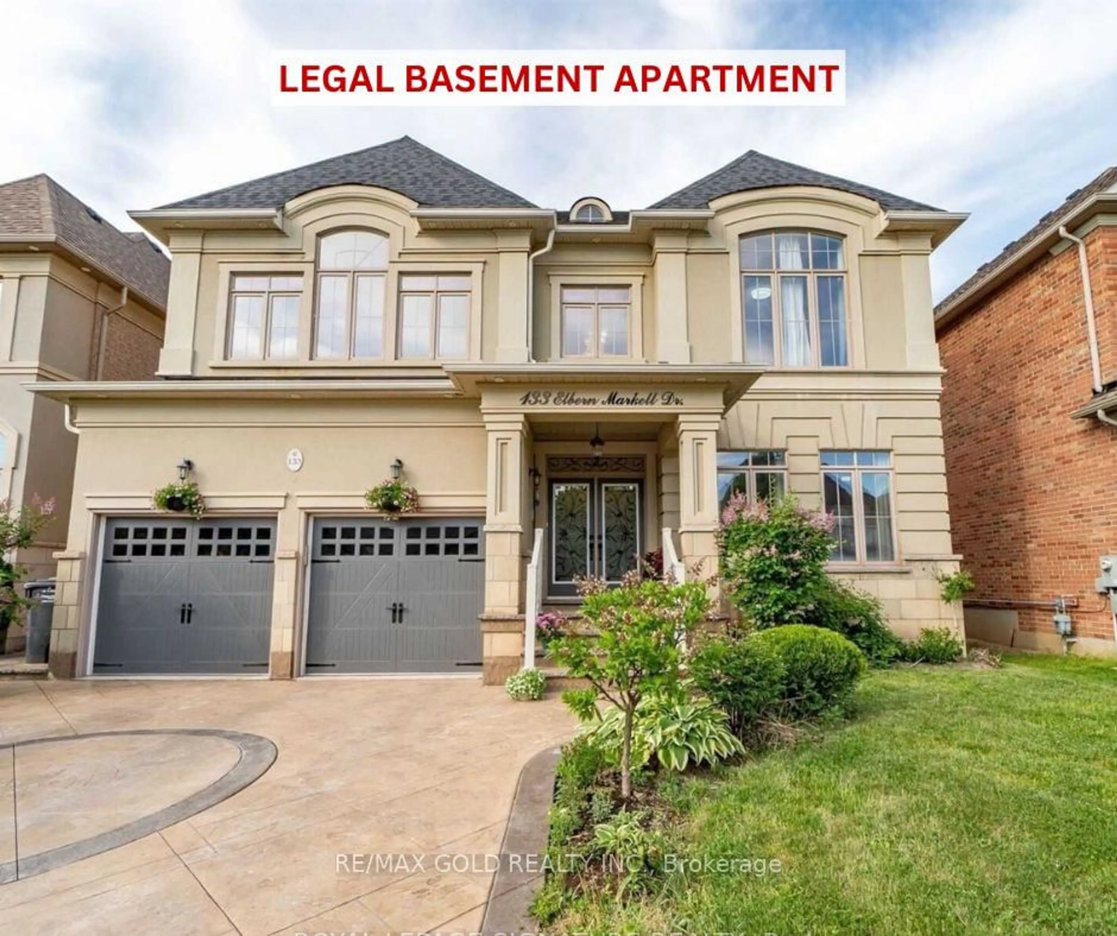 Frontside or backside of a home, the street view for 133 Elbern Markell Dr, Brampton Ontario L6X 0X5