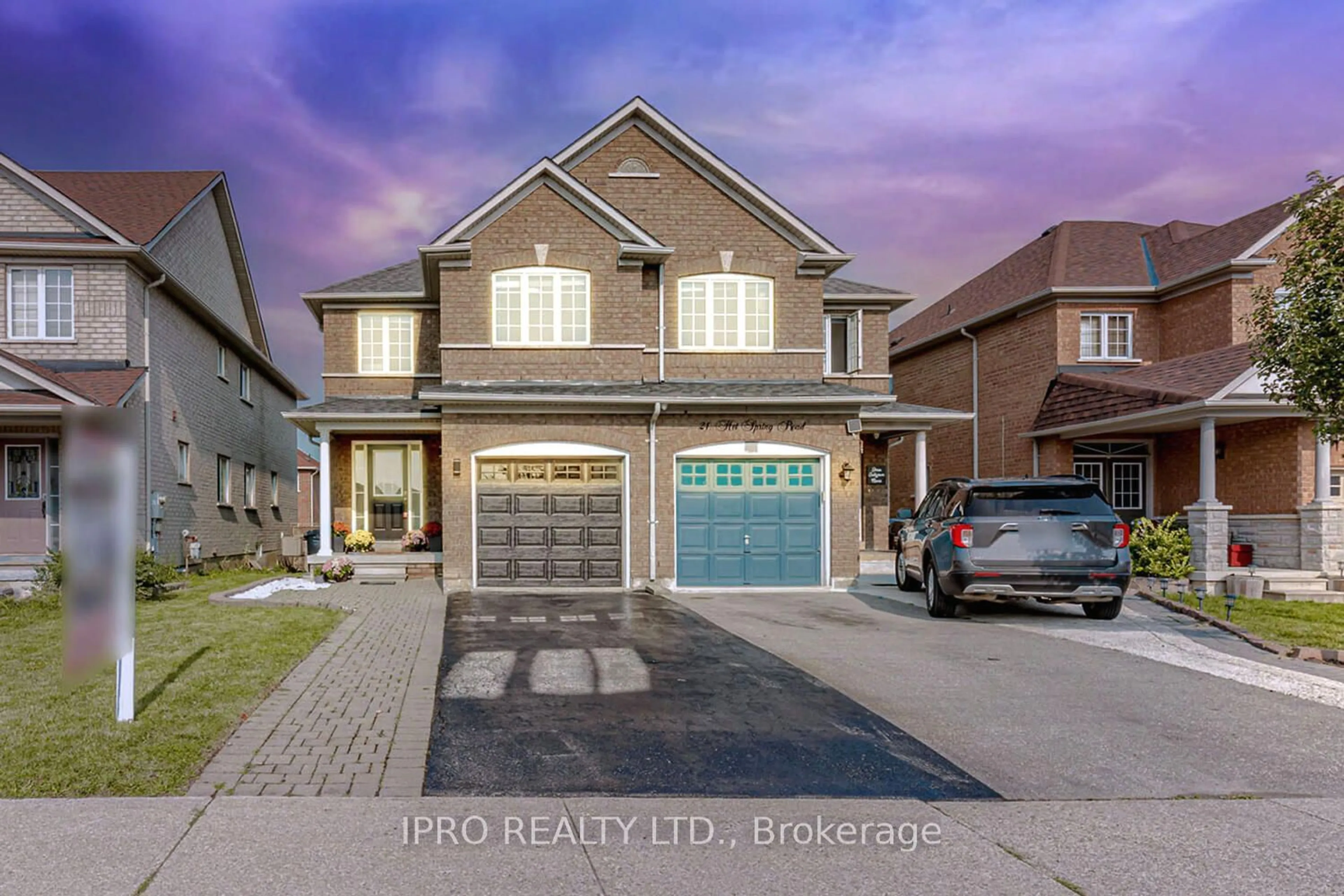 Frontside or backside of a home, the street view for 23 Hot Spring Rd, Brampton Ontario L6R 3H9