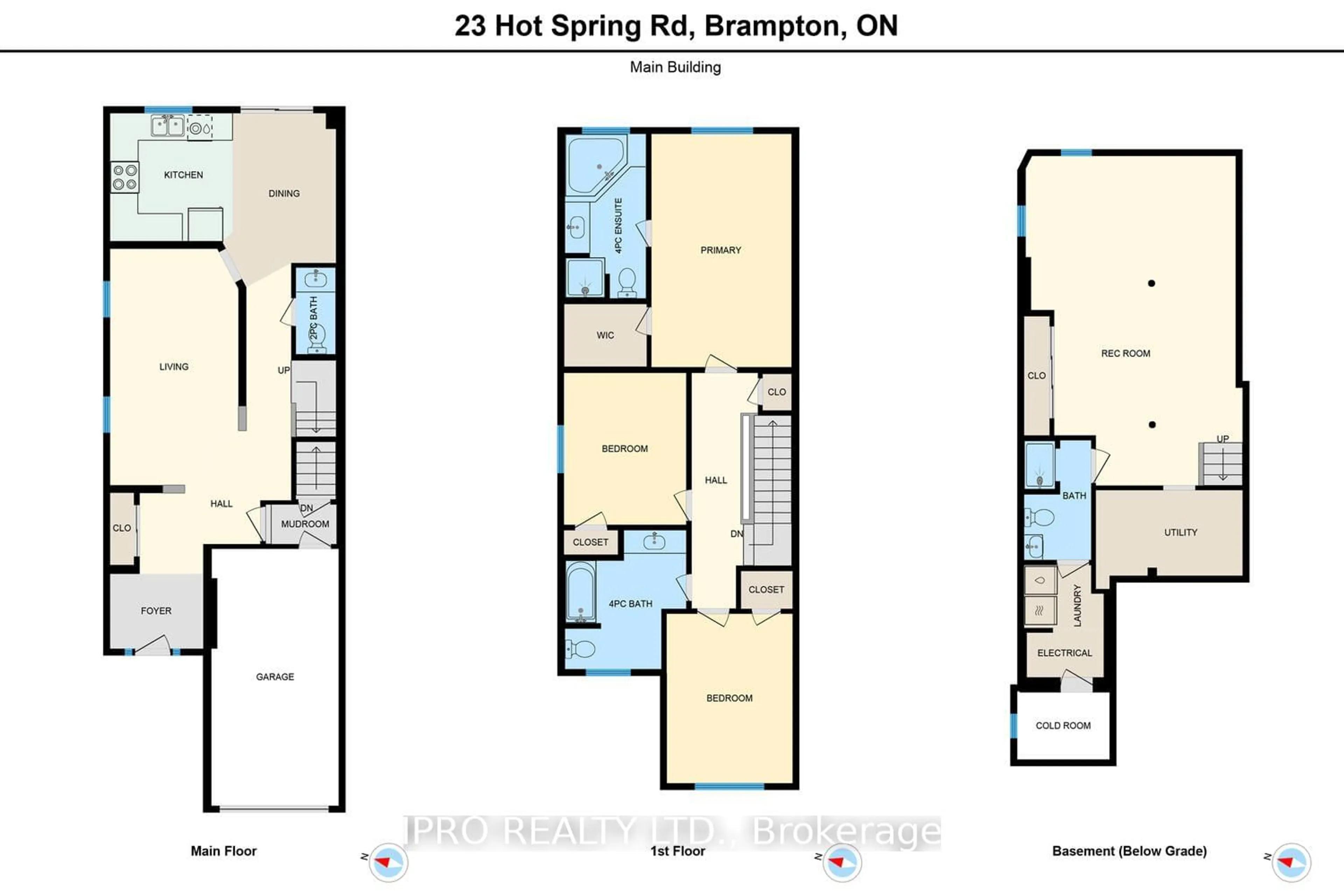 Floor plan for 23 Hot Spring Rd, Brampton Ontario L6R 3H9