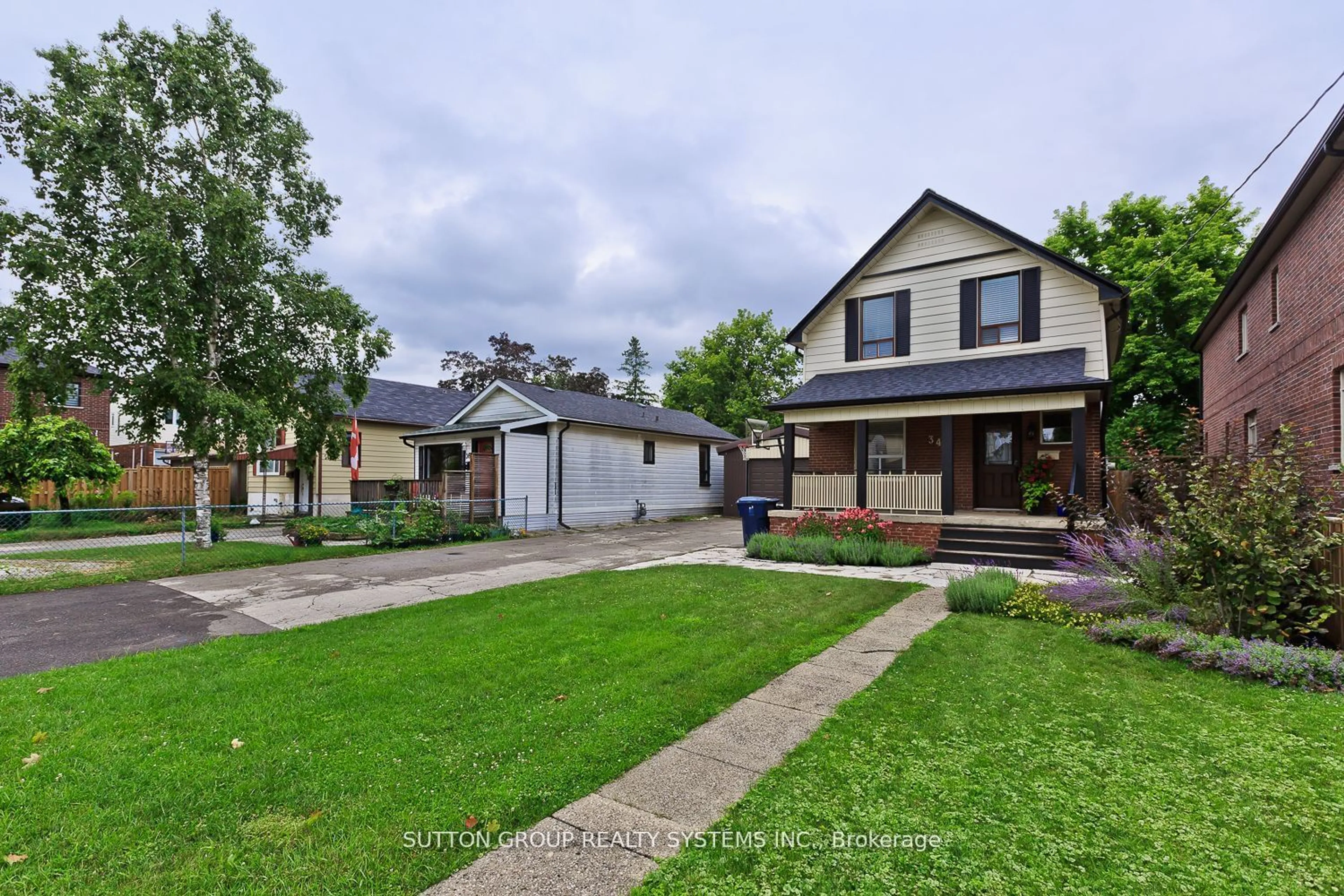 Frontside or backside of a home, the street view for 34 Fairfield Ave, Toronto Ontario M8W 1R7