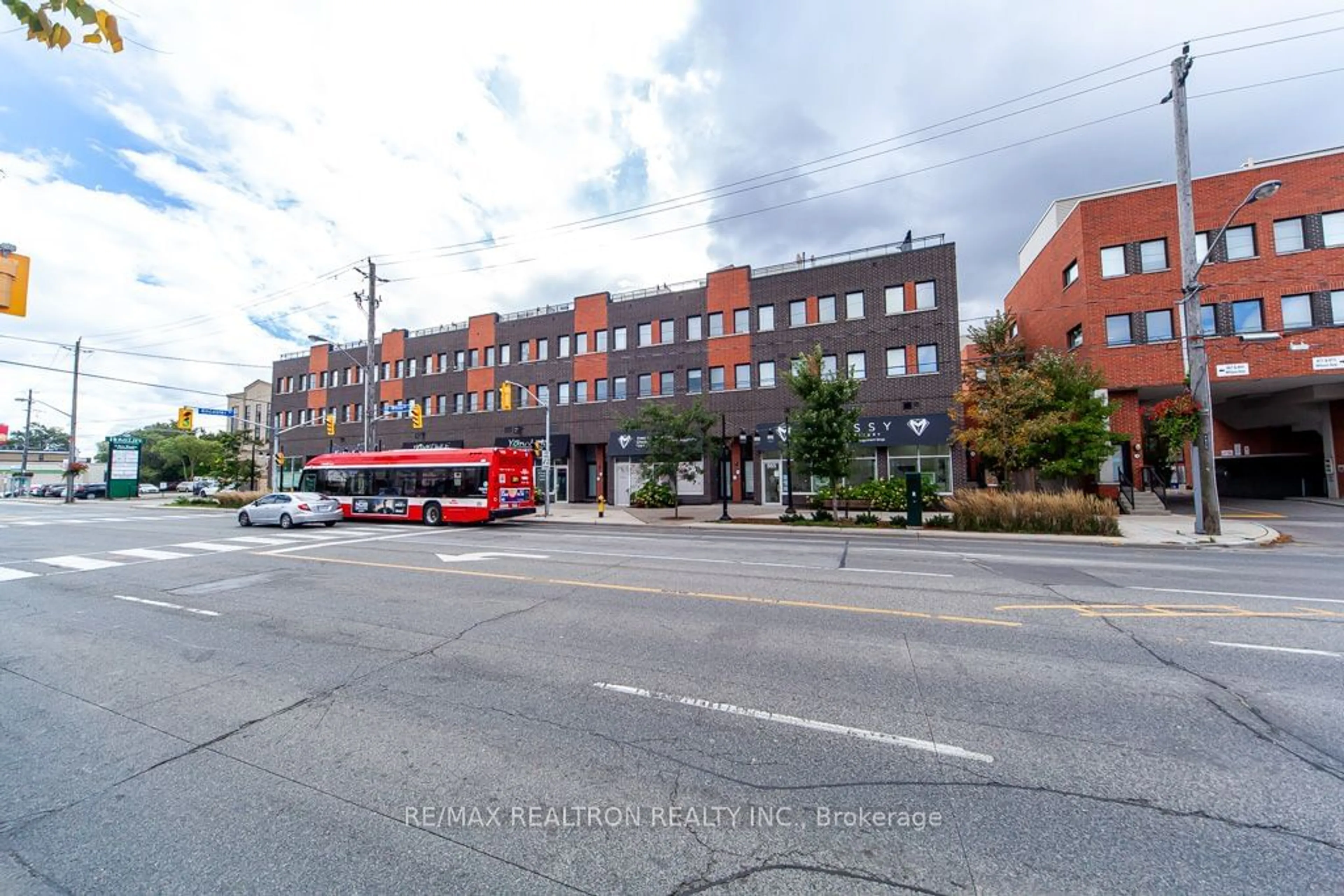 A pic from exterior of the house or condo, the street view for 869 Wilson Ave #36, Toronto Ontario M3K 0A4