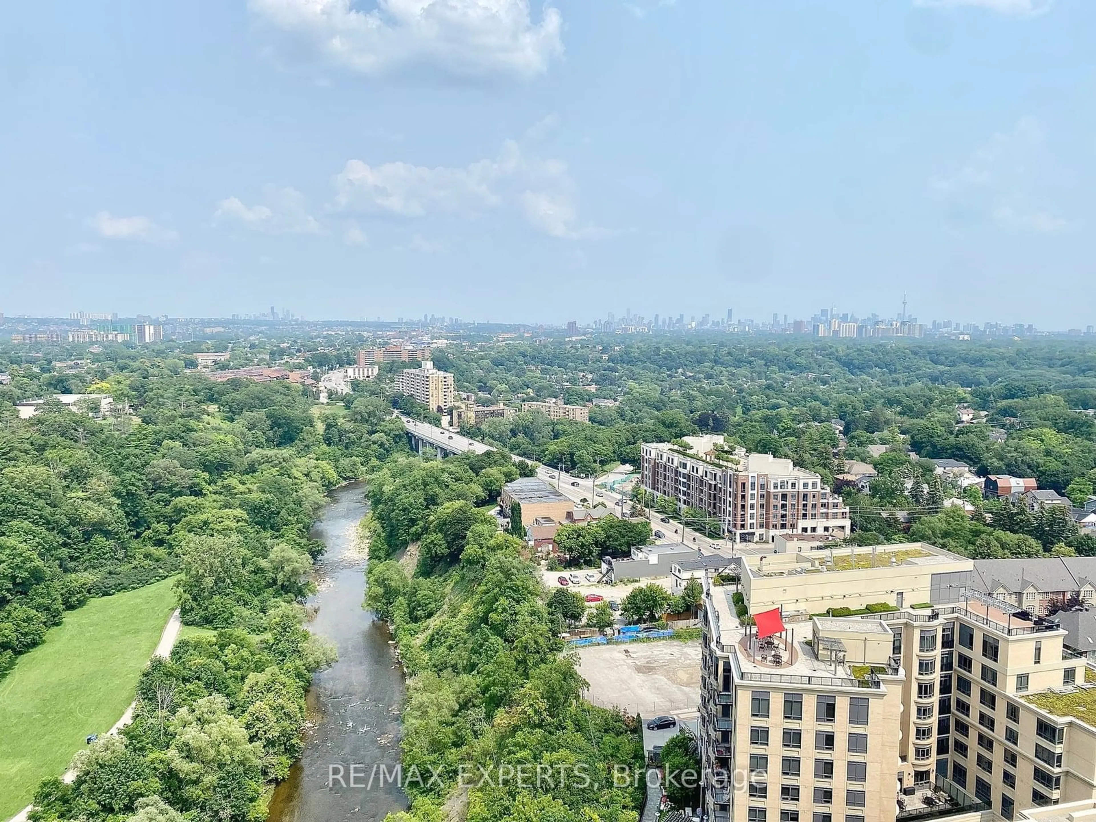 A pic from exterior of the house or condo, the view of lake or river for 20 Brin Dr #1907, Toronto Ontario M8X 1Y6