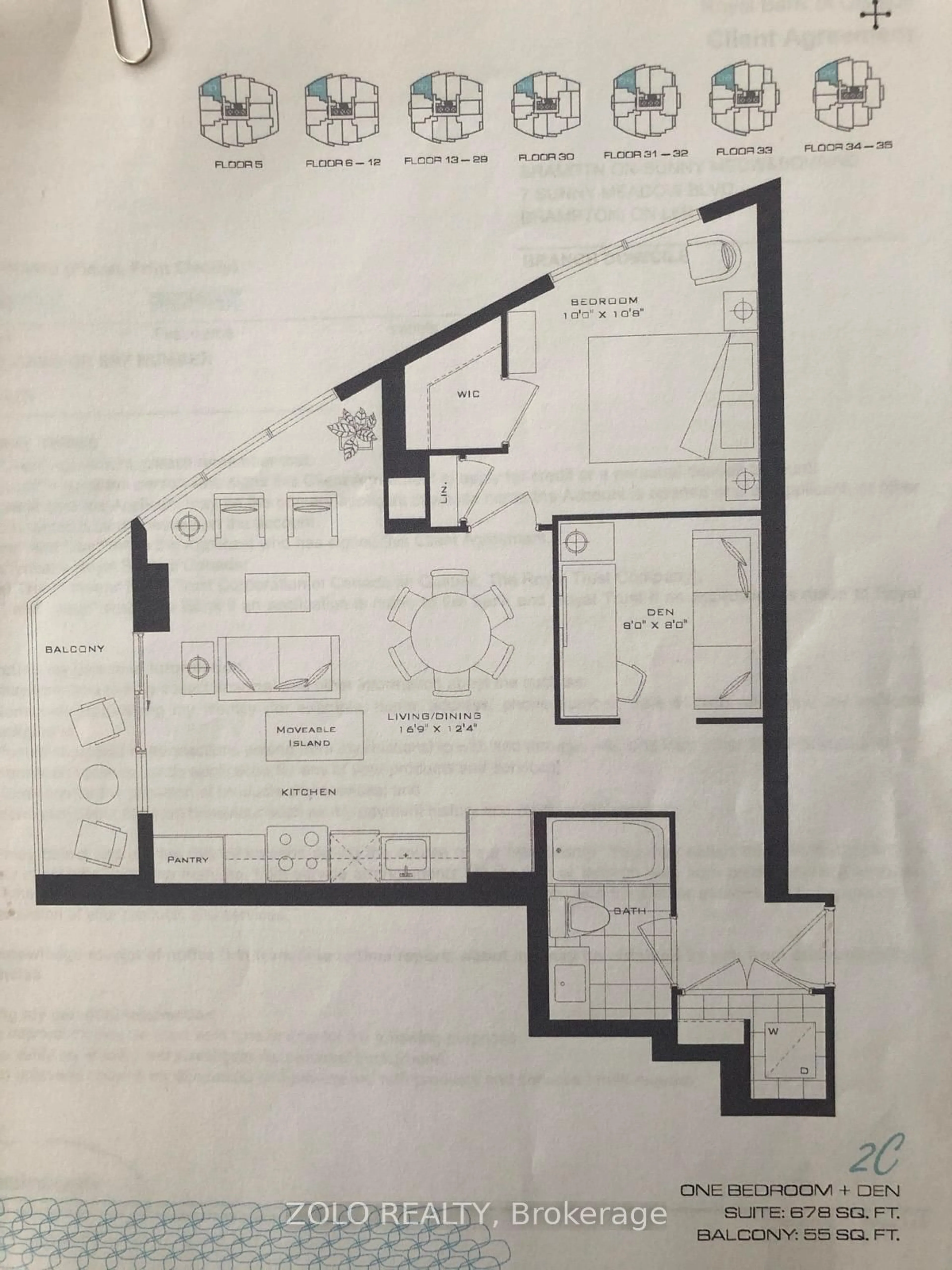 Floor plan for 5 Valhalla Inn Rd #3408, Toronto Ontario M9B 0B1