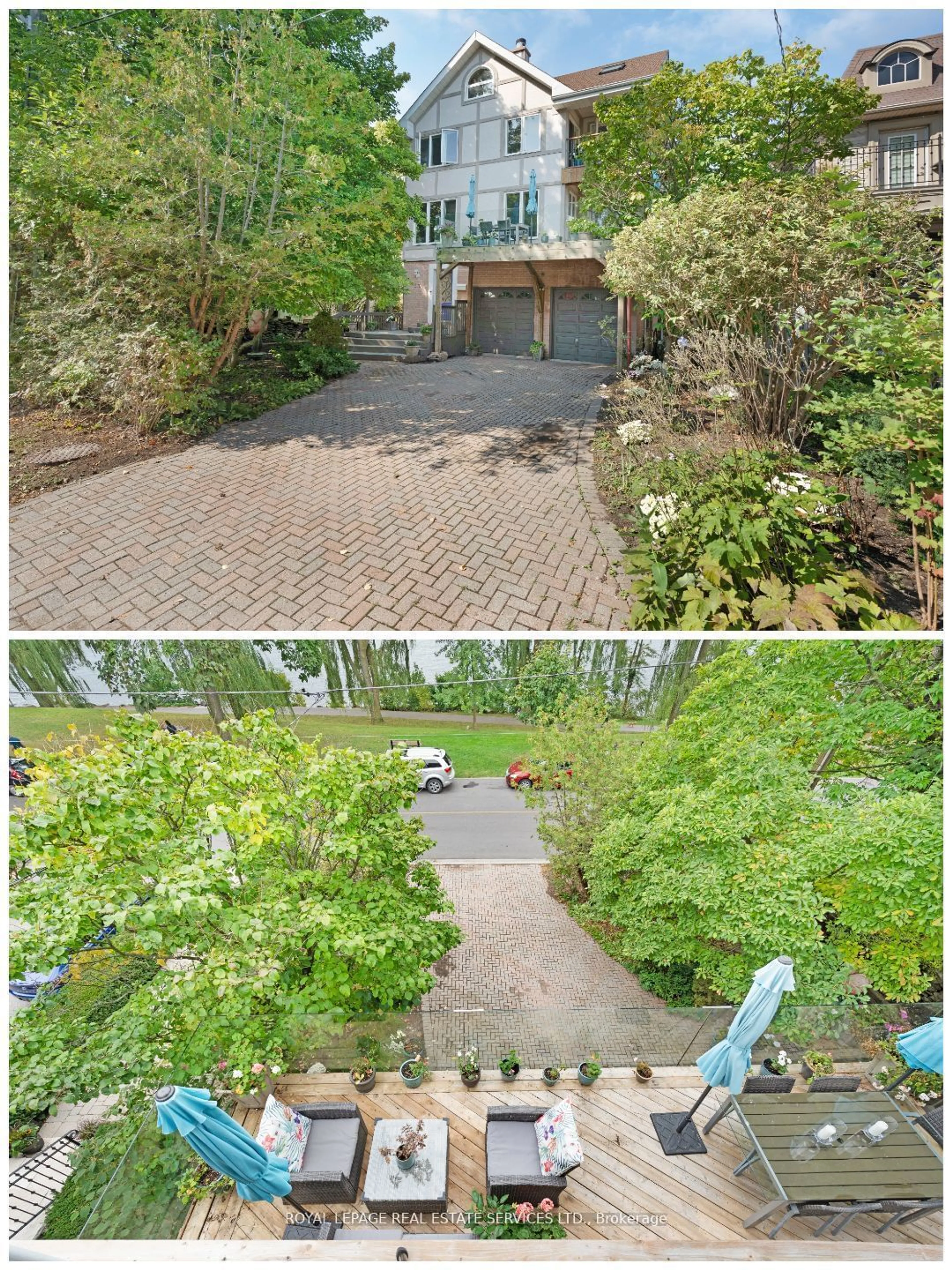 Frontside or backside of a home, the fenced backyard for 276 Lake Promenade, Toronto Ontario M8W 1B3