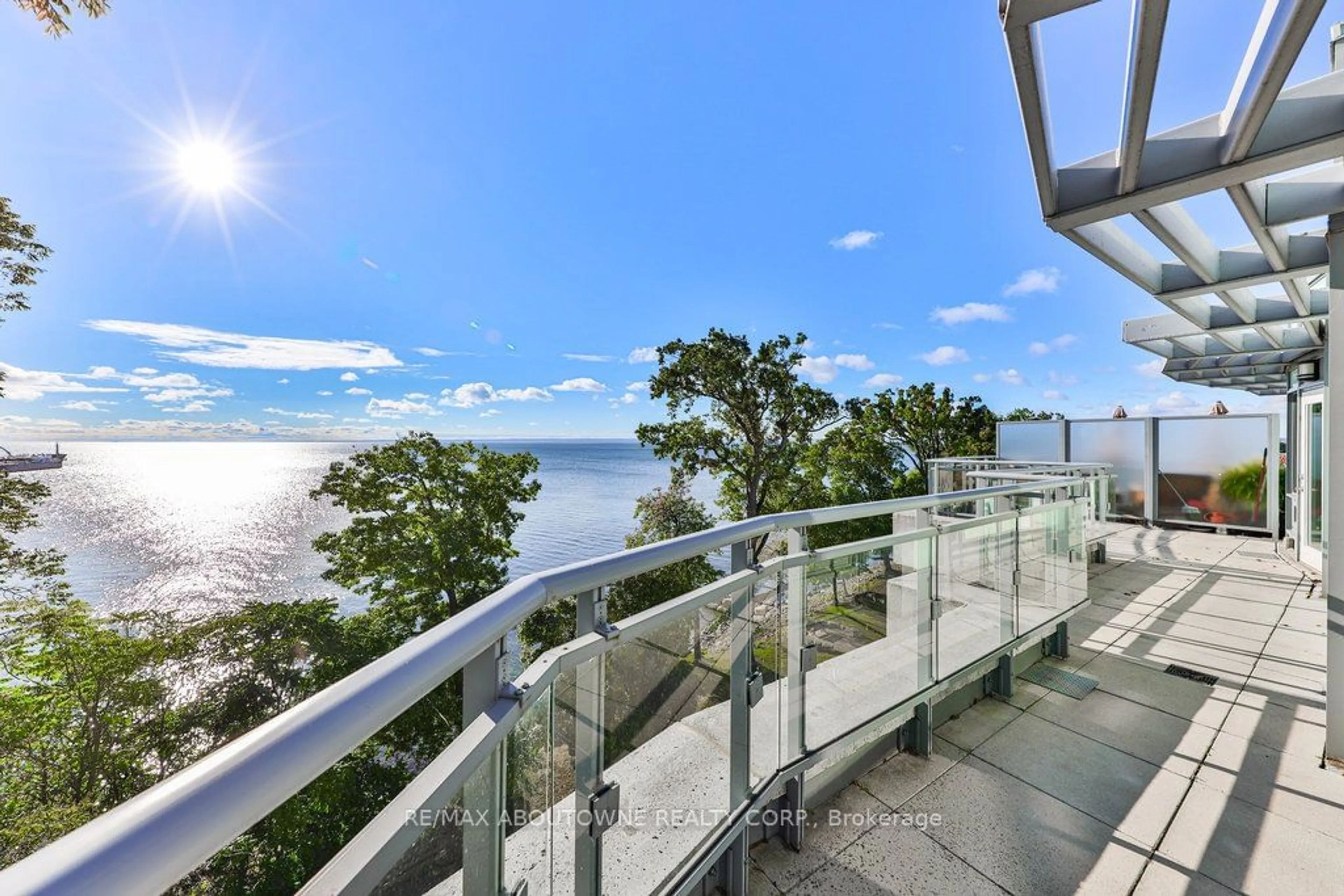 Balcony in the apartment, the view of lake or river for 3500 Lakeshore Rd #603, Oakville Ontario L6L 0B4