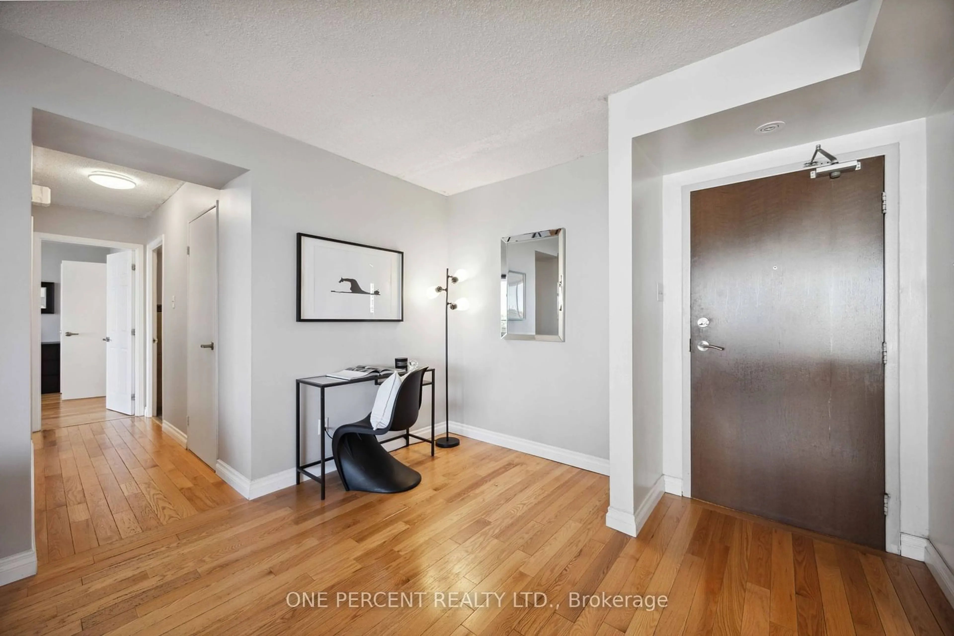 Indoor entryway, wood floors for 135 Marlee Ave #704, Toronto Ontario M6B 4C6