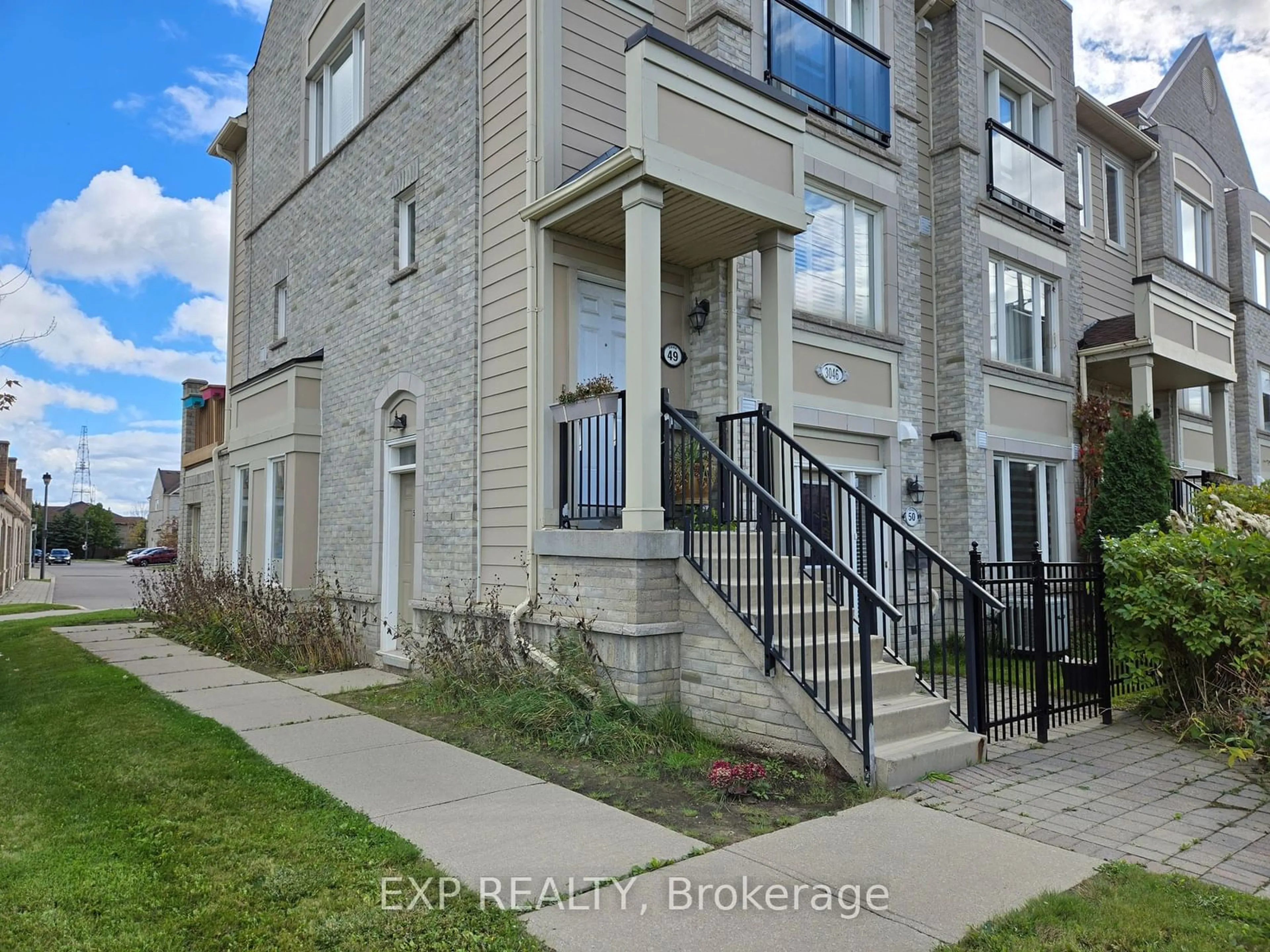 A pic from exterior of the house or condo, the street view for 3046 Eglinton Ave #50, Mississauga Ontario L5M 8E4