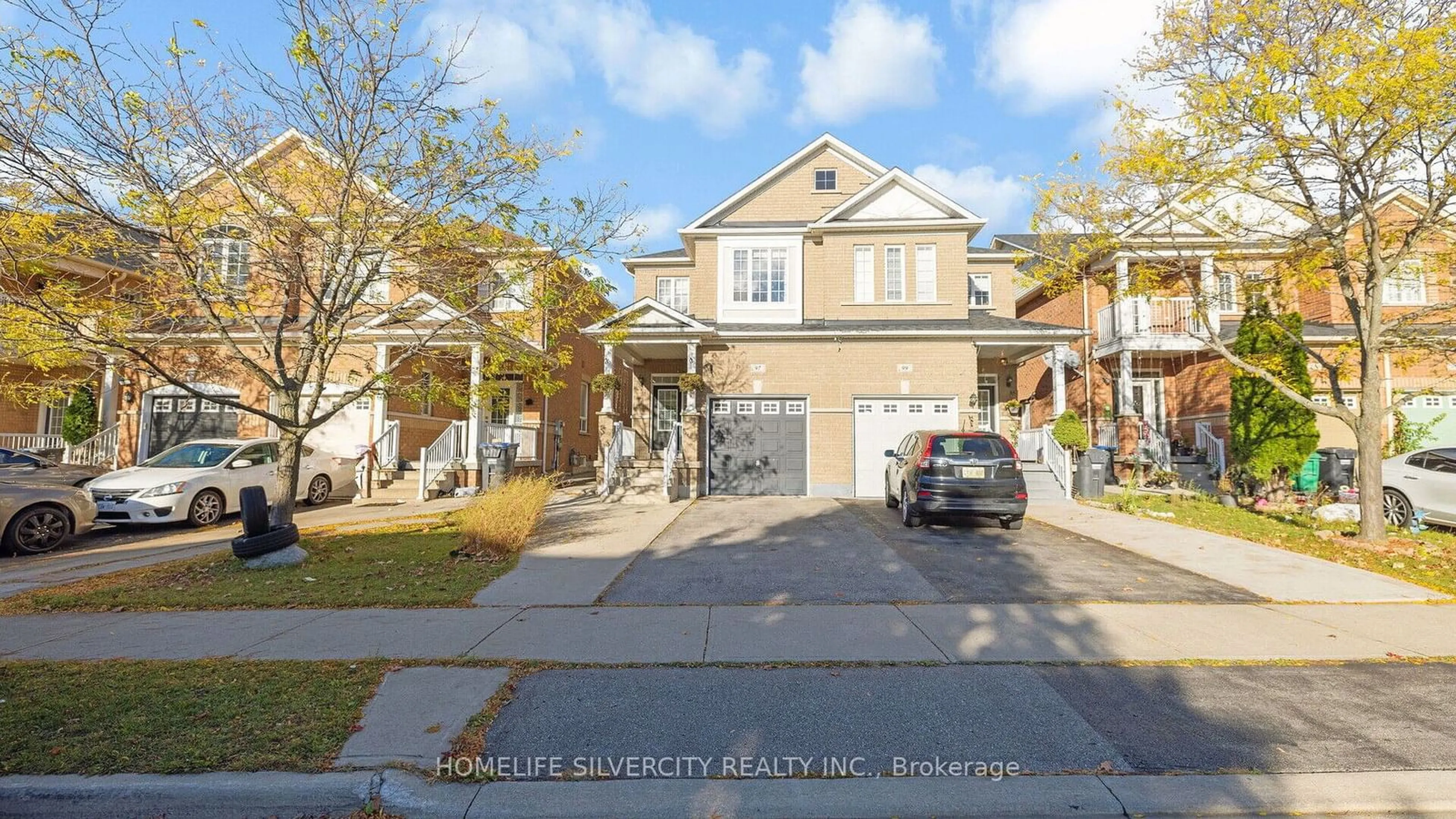 A pic from exterior of the house or condo, the street view for 97 Seahorse Ave, Brampton Ontario L6V 4N5