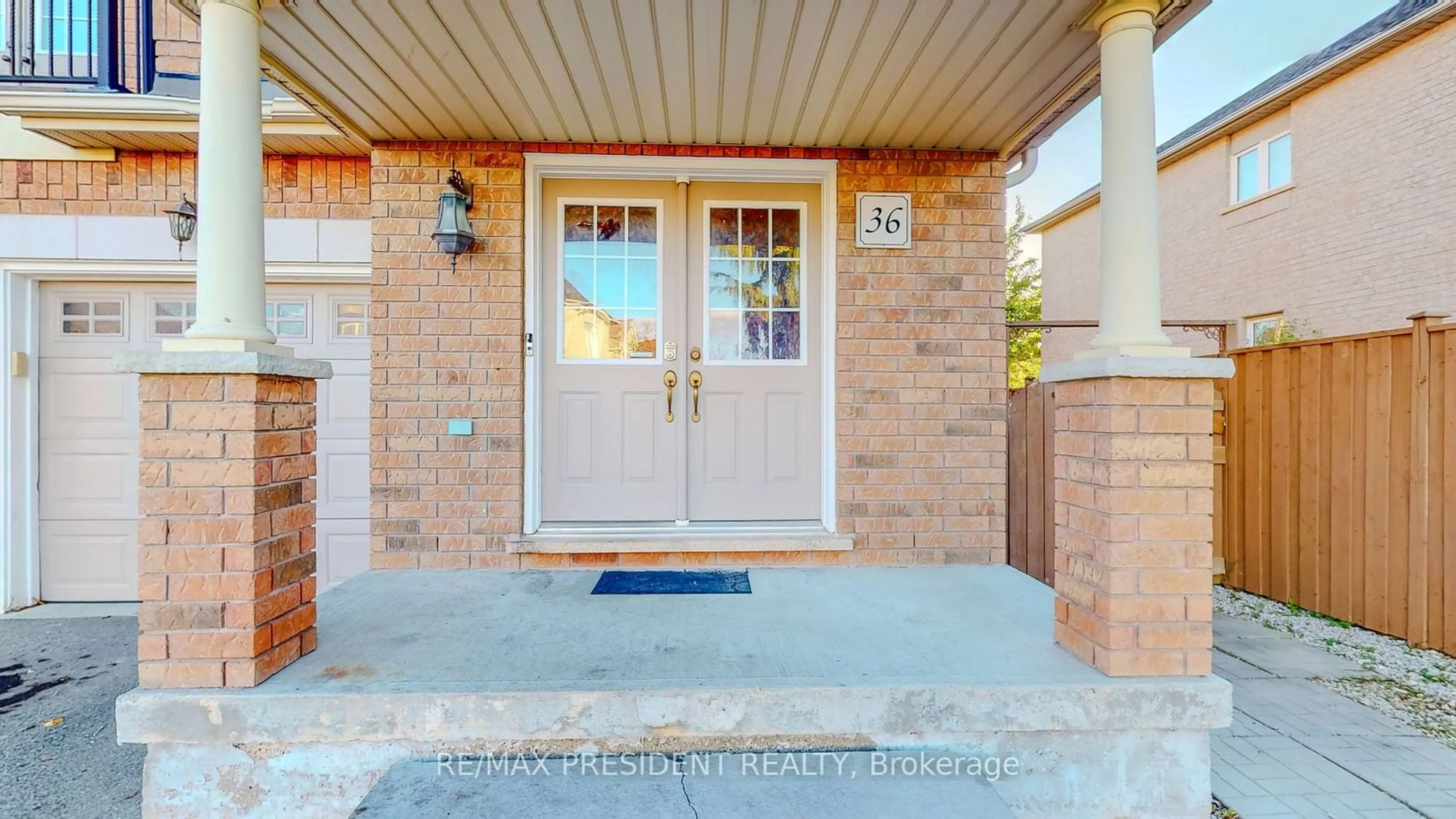 Home with brick exterior material for 36 Clarion Rd, Brampton Ontario L7A 3T5