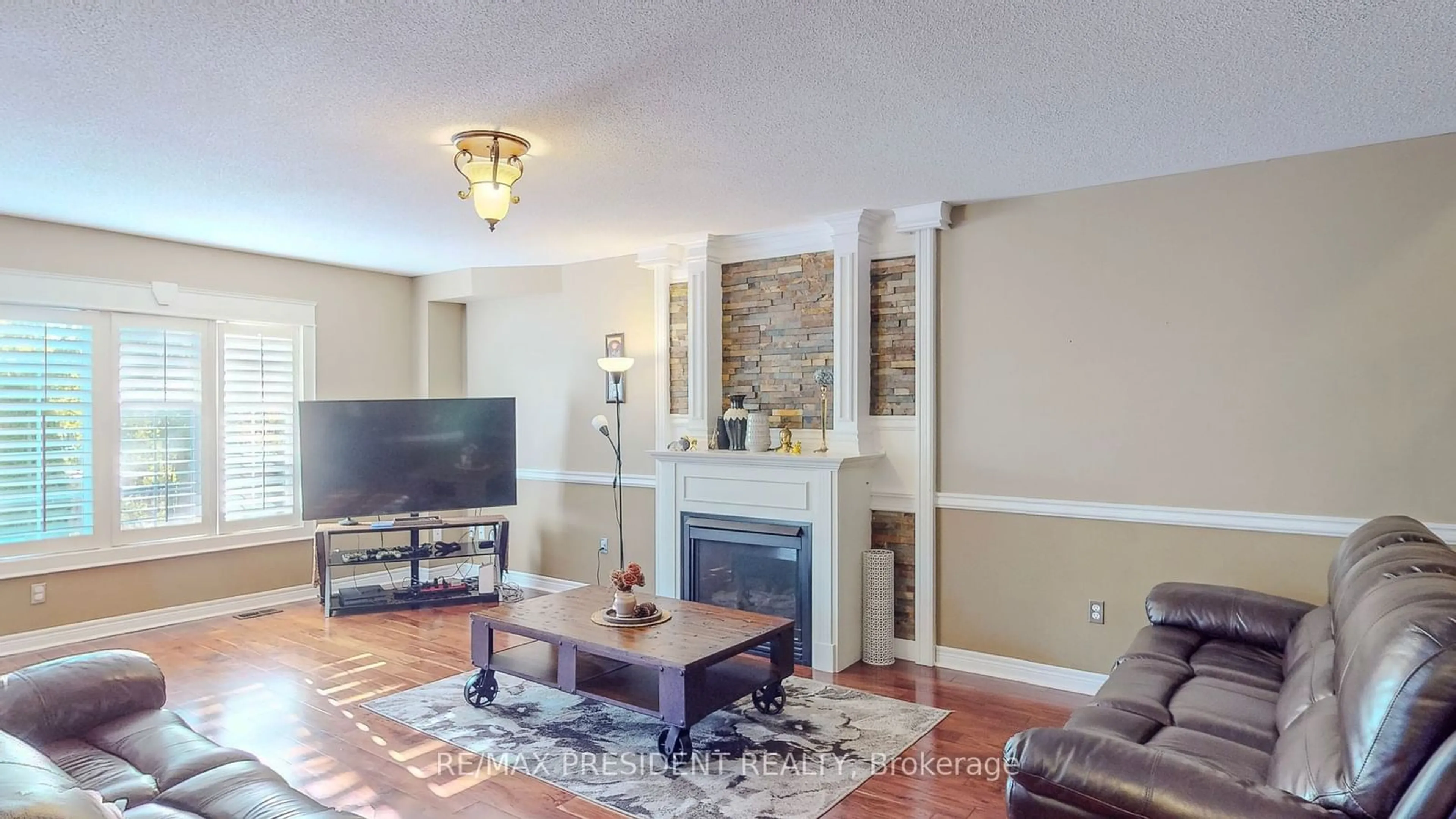 Living room, wood floors for 36 Clarion Rd, Brampton Ontario L7A 3T5