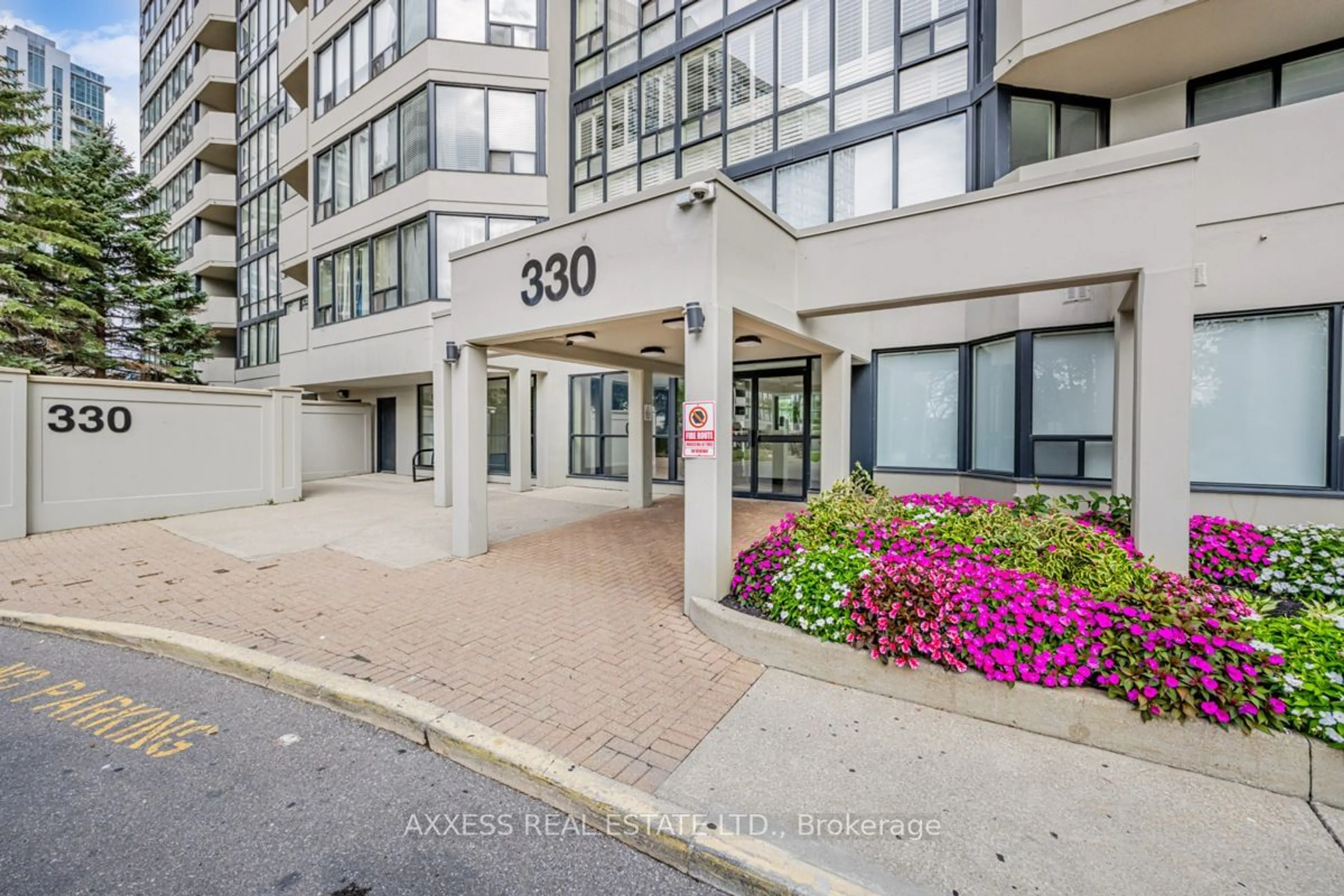 A pic from exterior of the house or condo, the front or back of building for 330 Rathburn Rd #1105, Mississauga Ontario L5B 3Y1