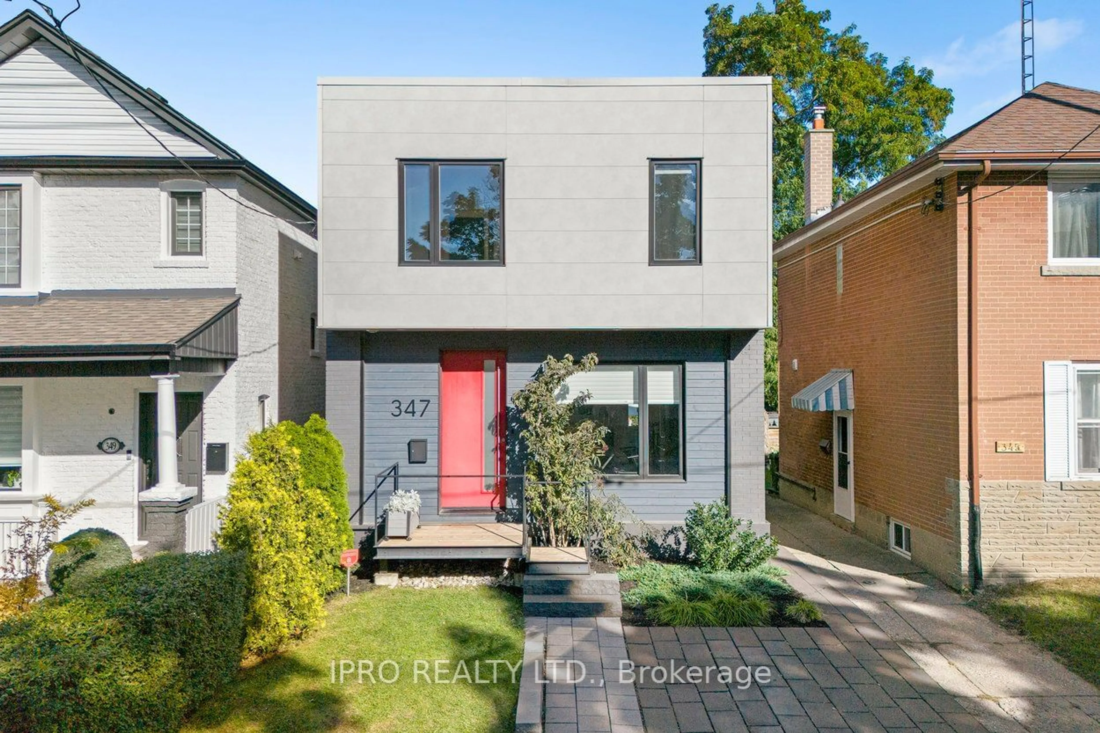 Frontside or backside of a home, the street view for 347 Windermere Ave, Toronto Ontario M6S 3L1