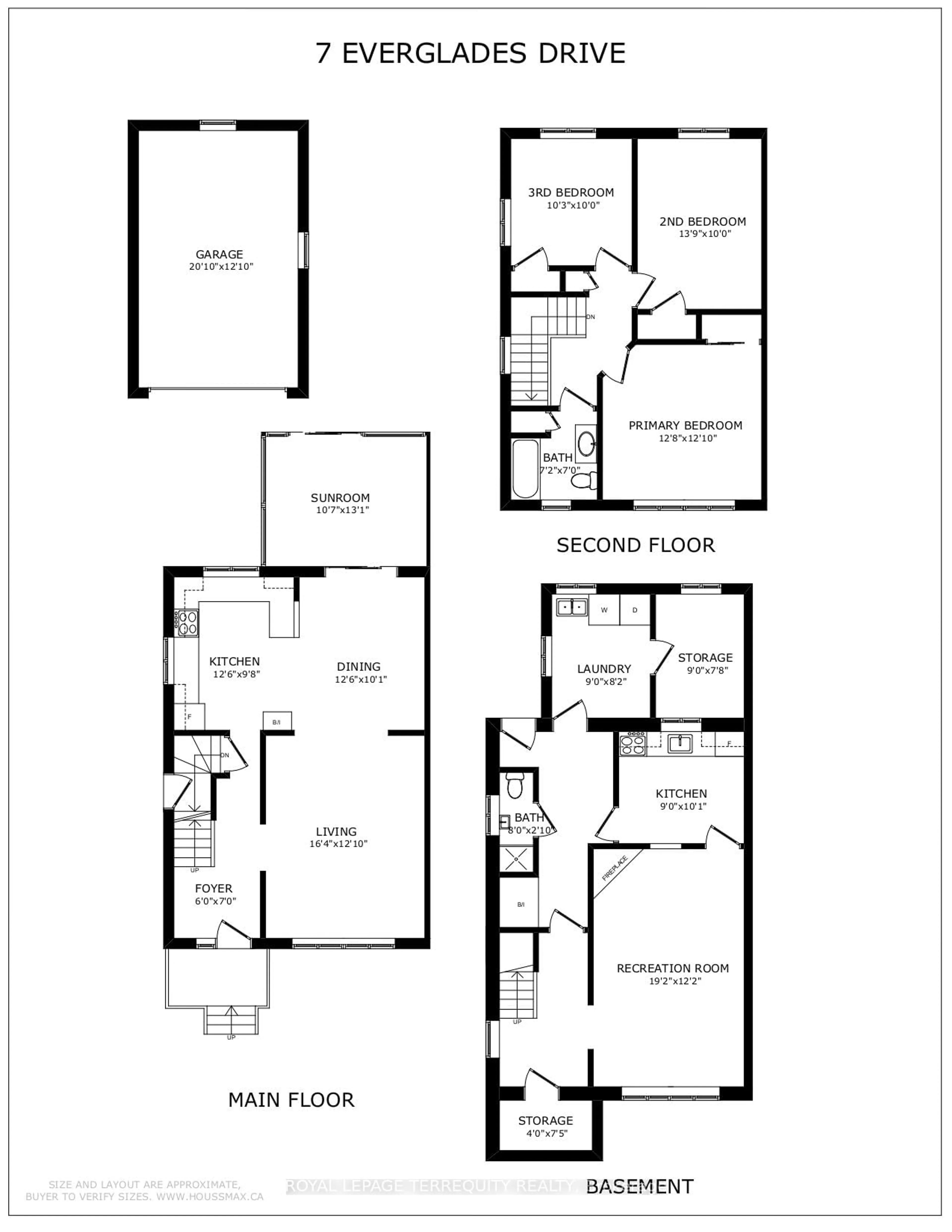 Floor plan for 7 Everglades Dr, Toronto Ontario M6L 1J1