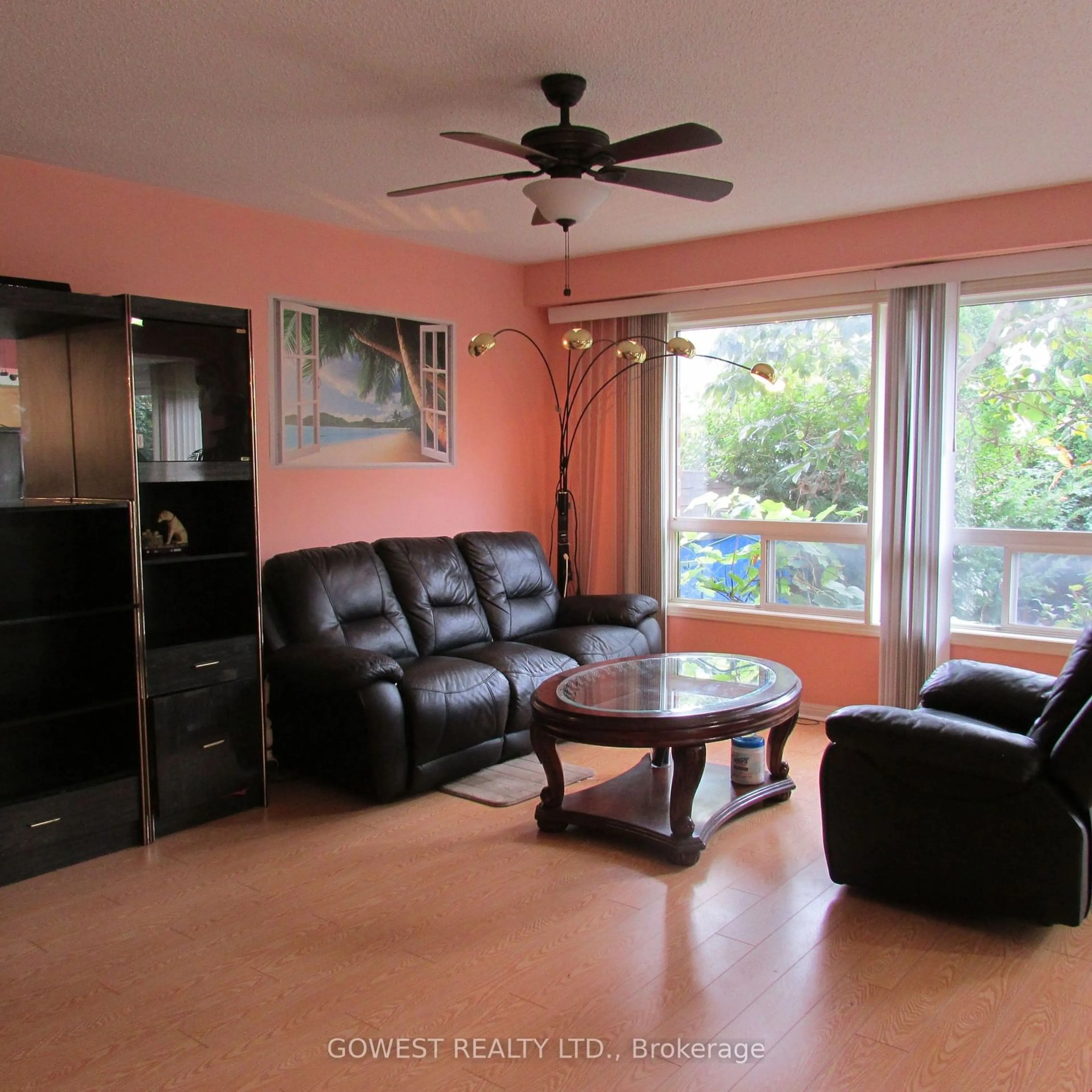 Living room, wood floors for 37 Clyde Rd, Brampton Ontario L6X 0M6