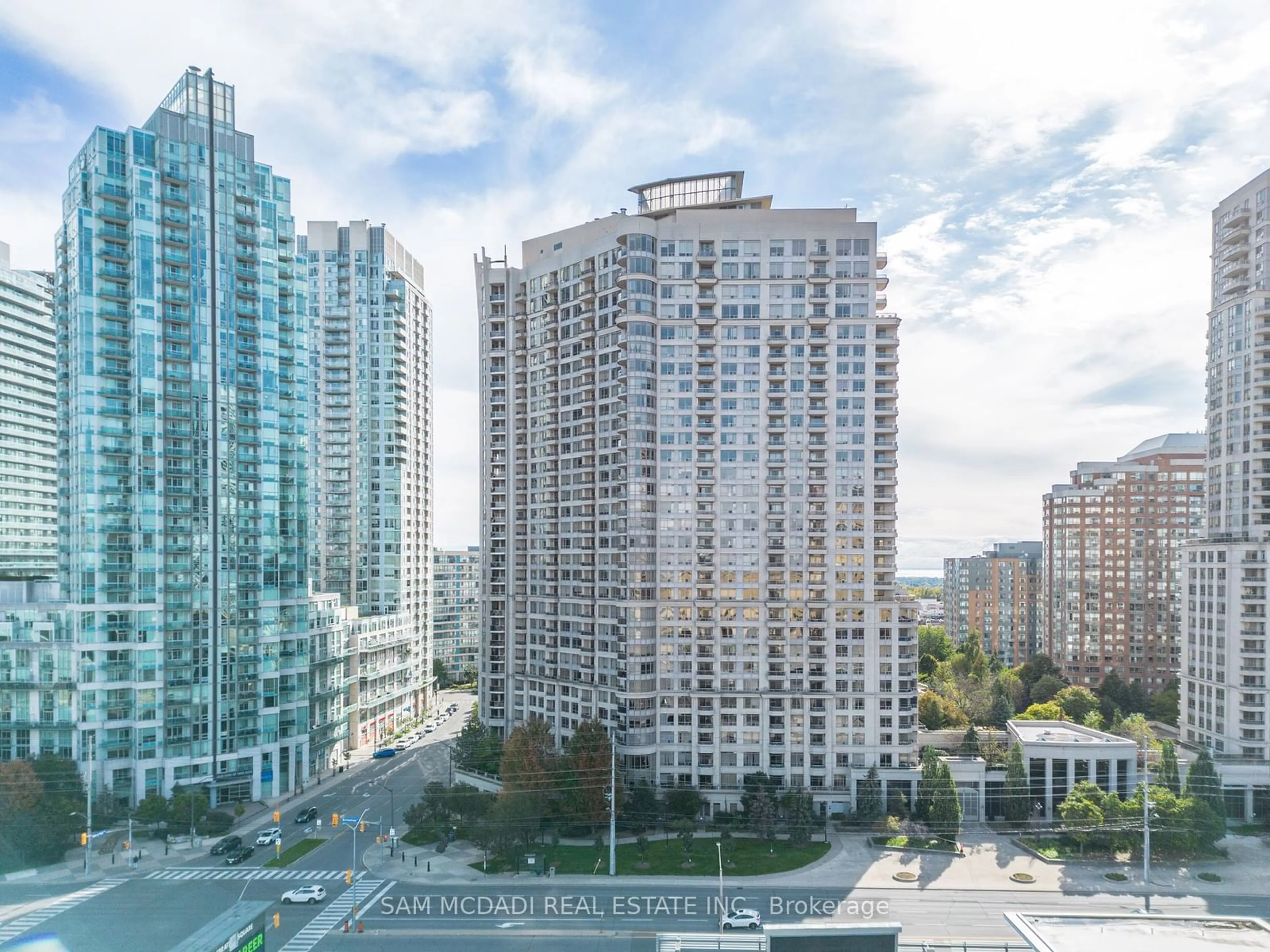 A pic from exterior of the house or condo, the view of city buildings for 3888 Duke Of York Blvd #2434, Mississauga Ontario L5B 4P5