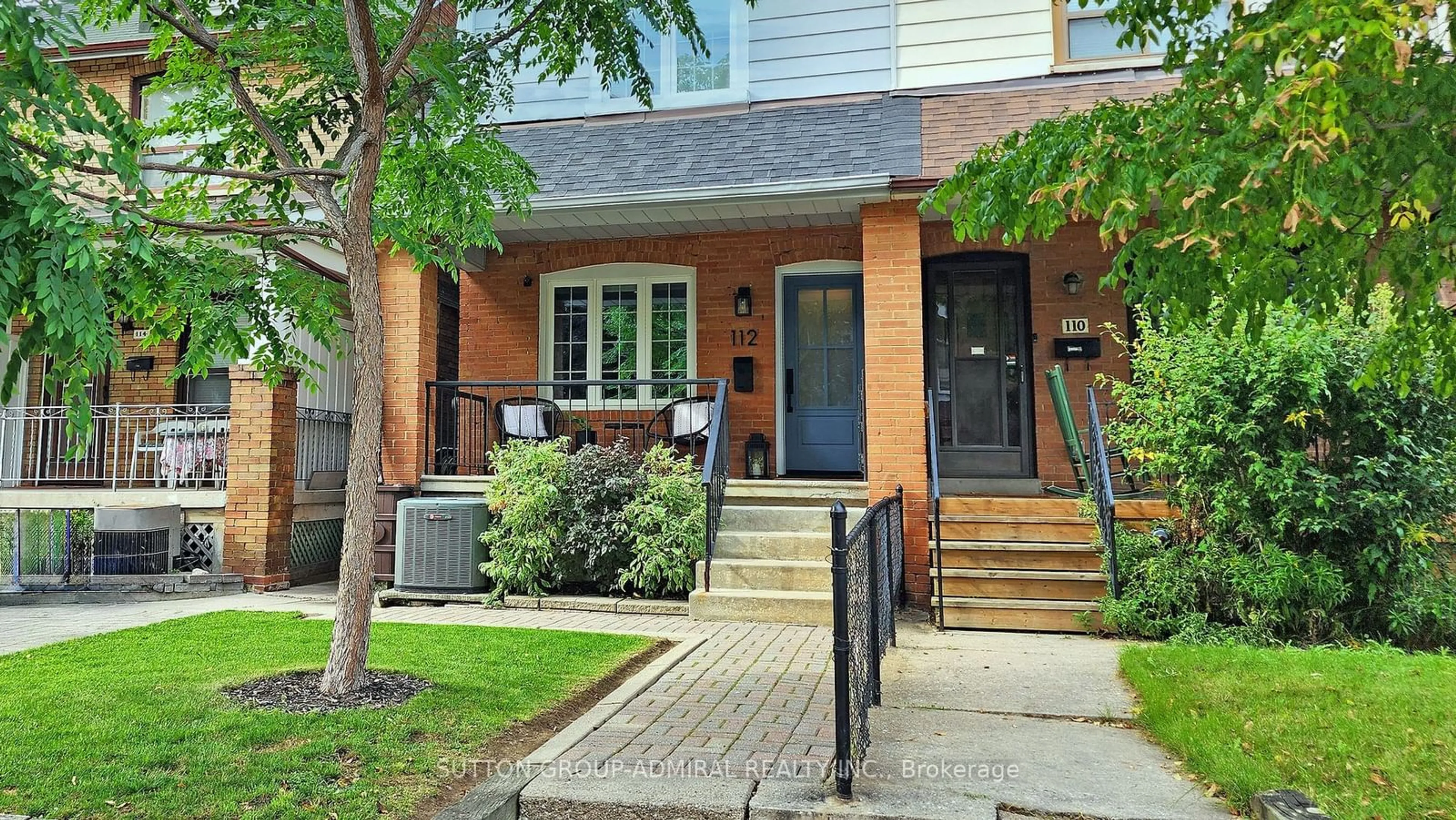 Home with brick exterior material for 112 Ascot Ave, Toronto Ontario M6E 1G2