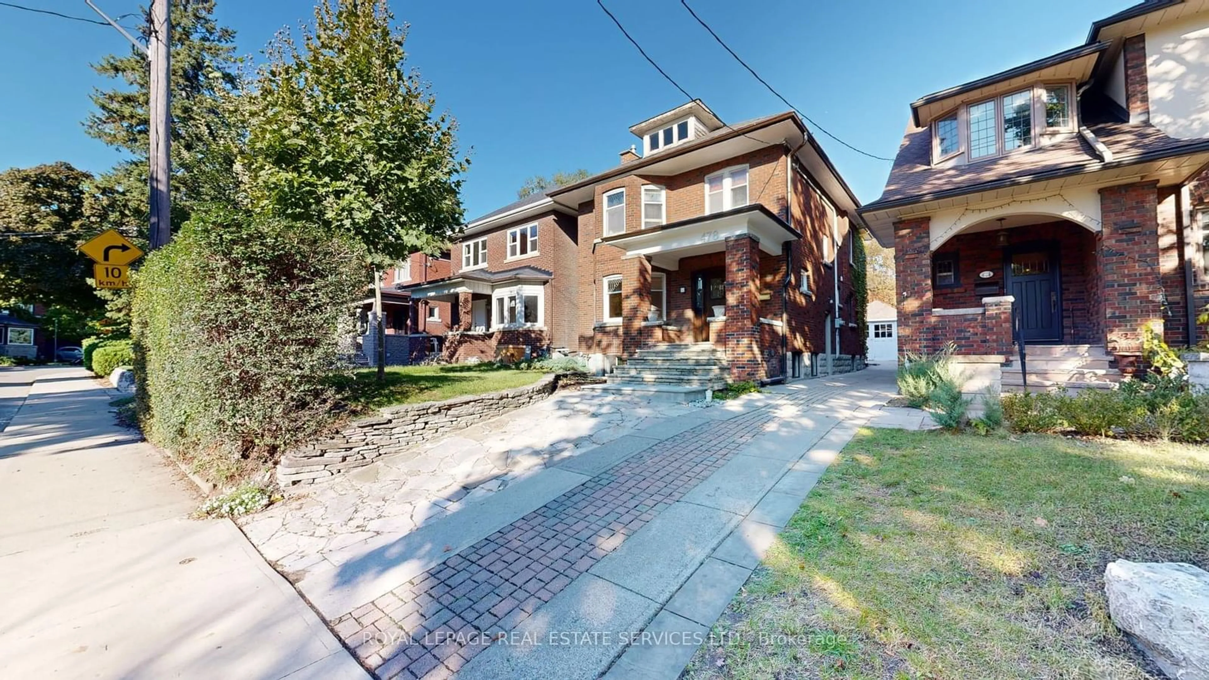 A pic from exterior of the house or condo, the street view for 478 Glenlake Ave, Toronto Ontario M6P 1G8