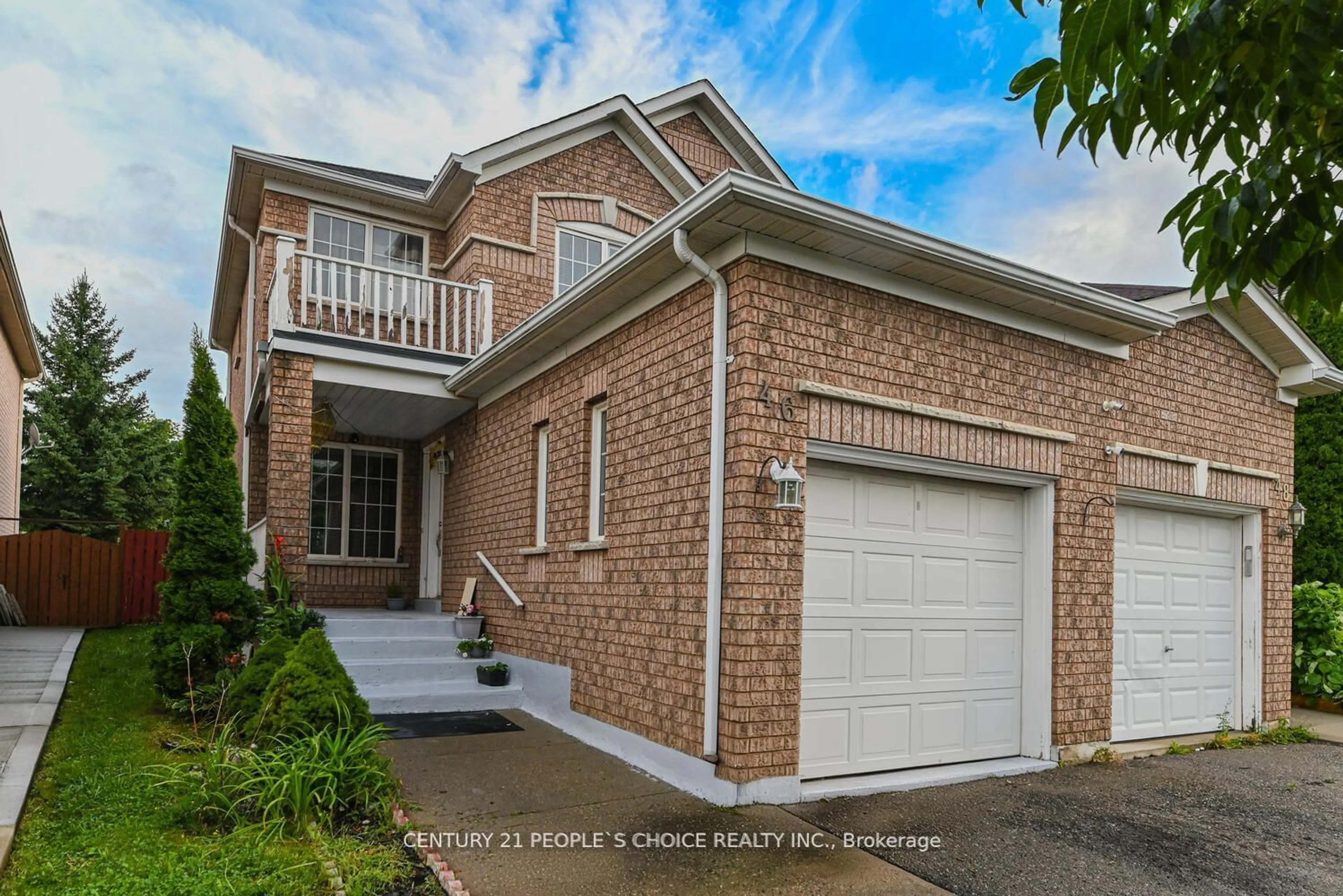 Home with brick exterior material for 46 Weather Vane Lane, Brampton Ontario L6X 4R5