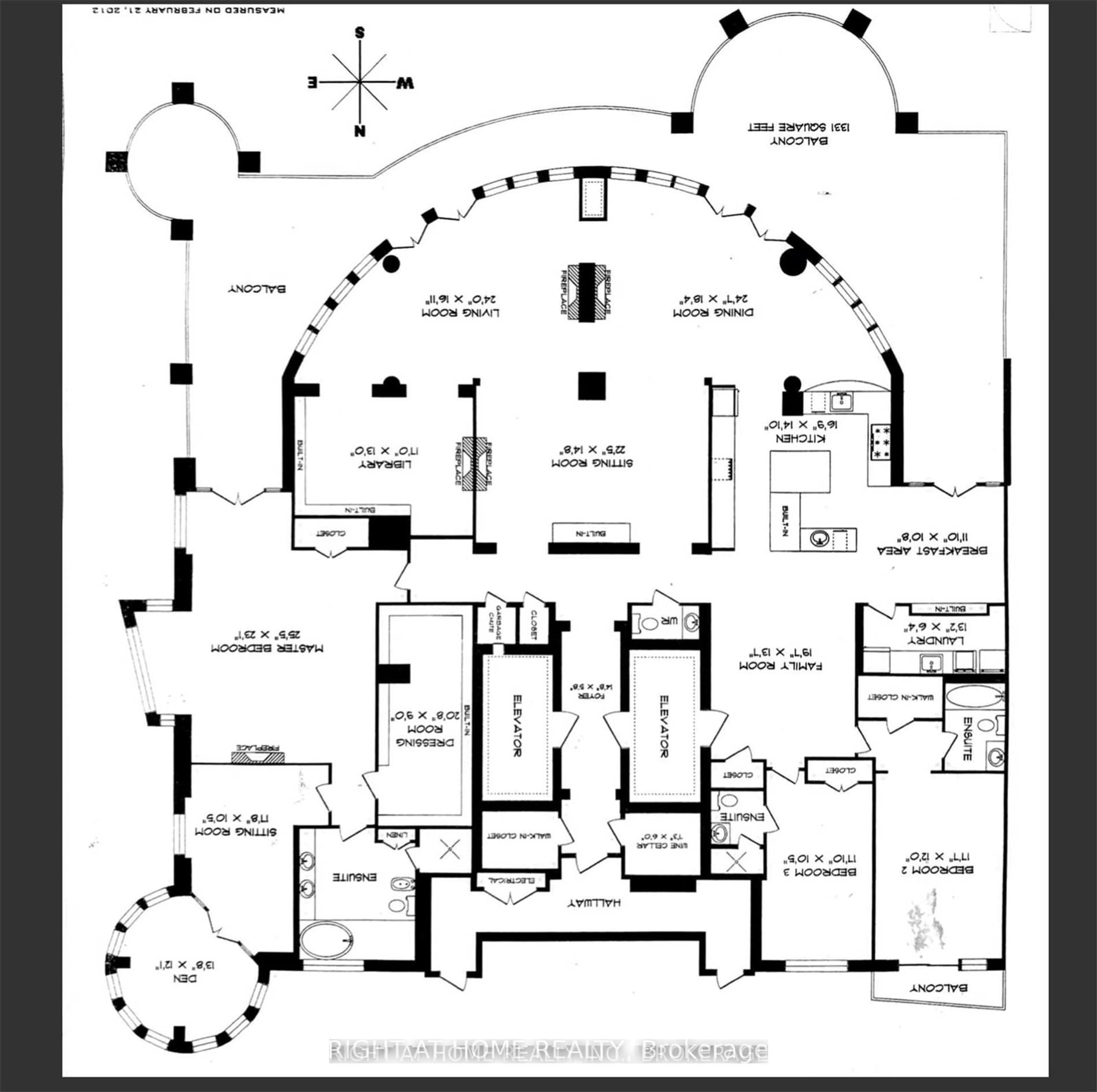 Floor plan for 2095 Lake Shore Blvd #LPH19, Toronto Ontario M8V 4G4