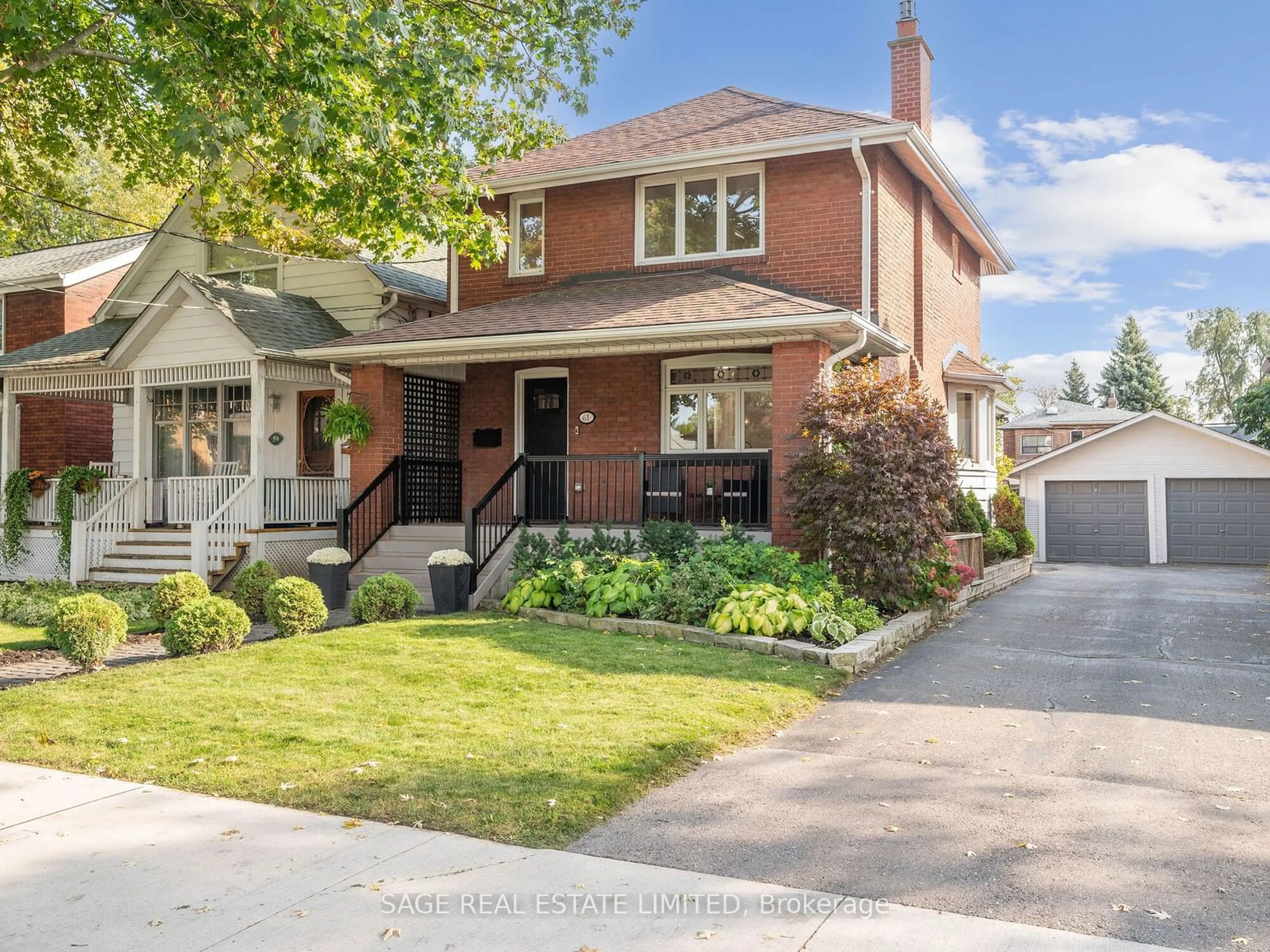 Frontside or backside of a home, the street view for 61 Heman St, Toronto Ontario M8V 1X4