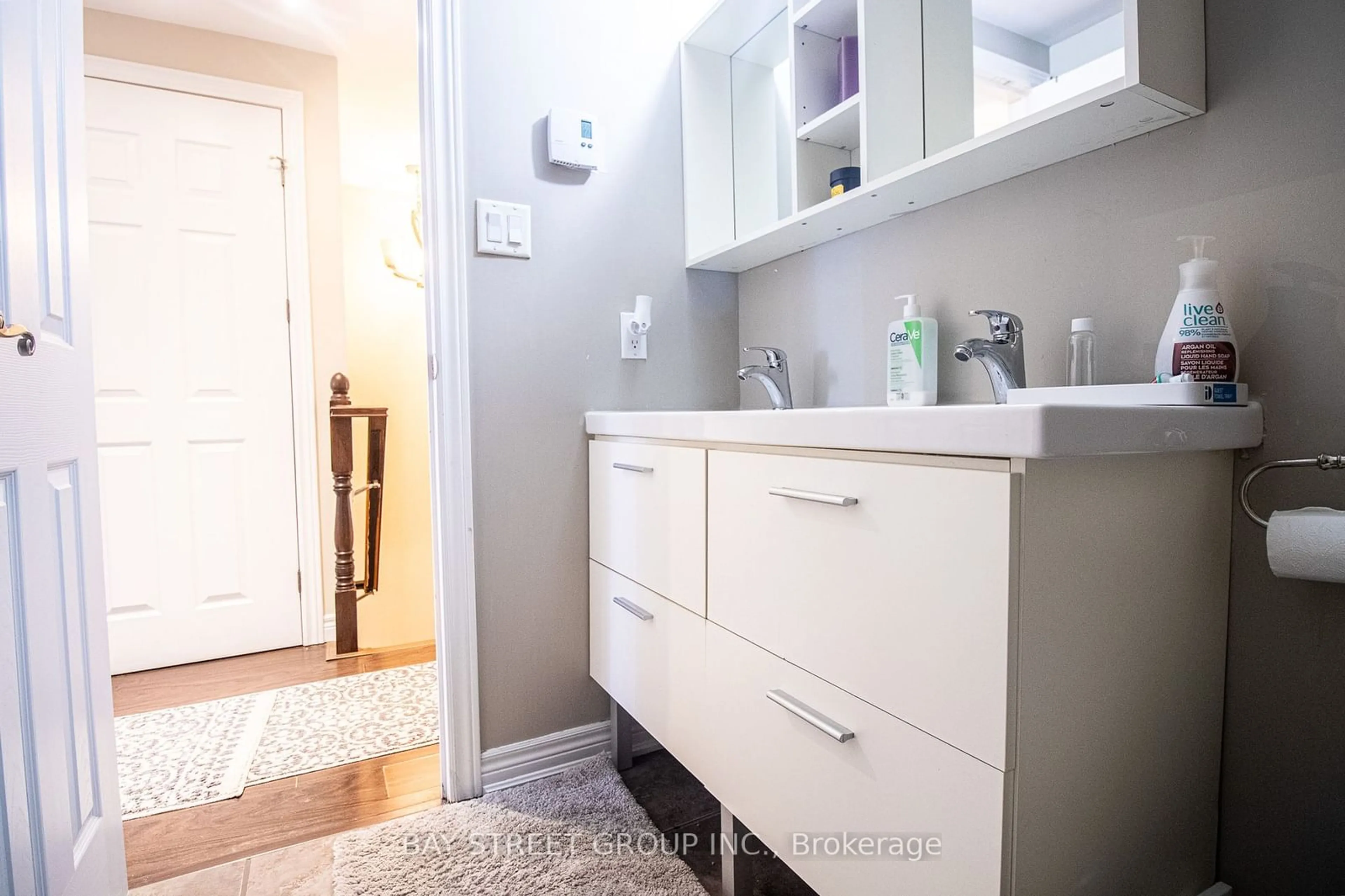 Contemporary bathroom, wood floors for 6 Sebastian Cabot Way, Toronto Ontario M3N 2T3