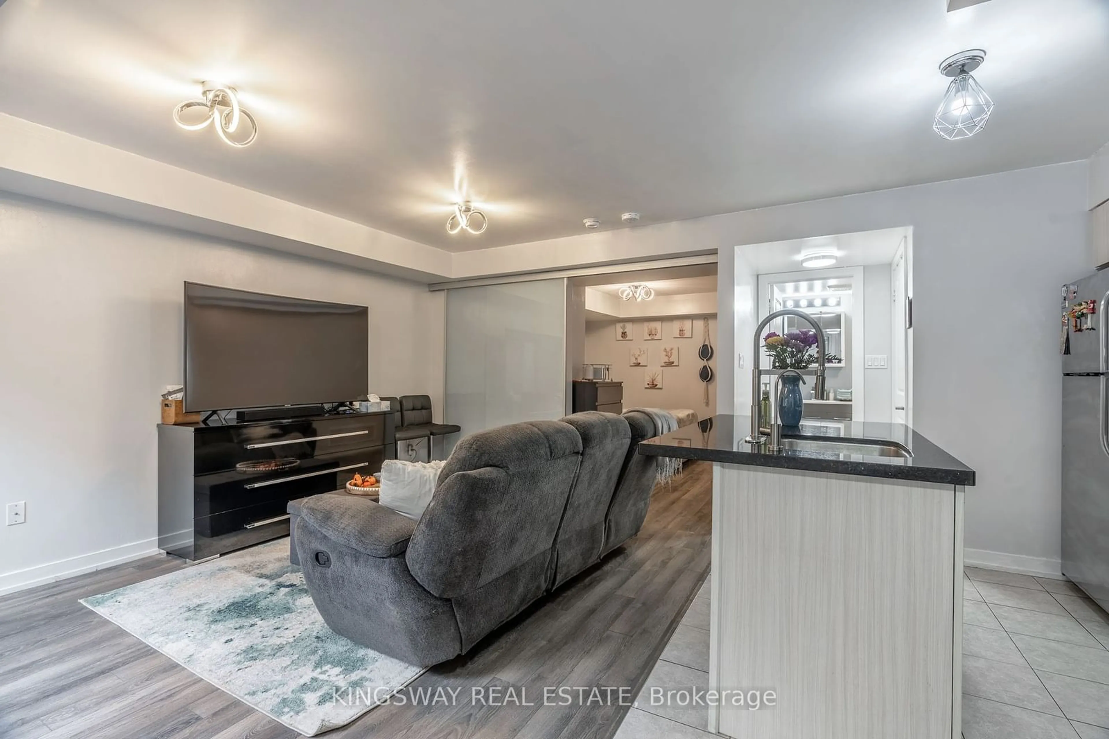 Living room, wood floors for 2315 Sheppard Ave #45, Toronto Ontario M9M 3A4