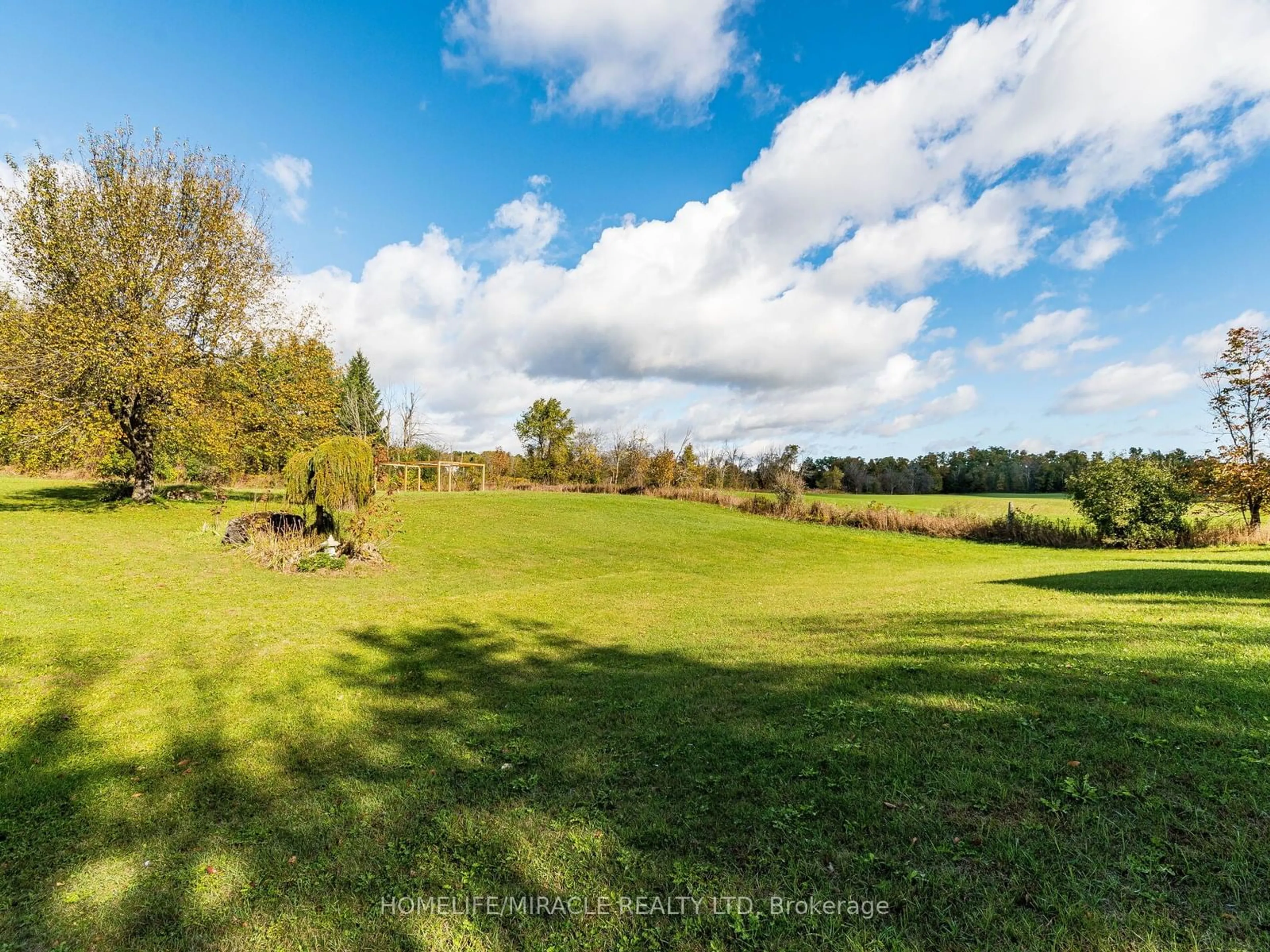 Patio, the fenced backyard for 14141 Dublin Line, Halton Hills Ontario L7J 2L9