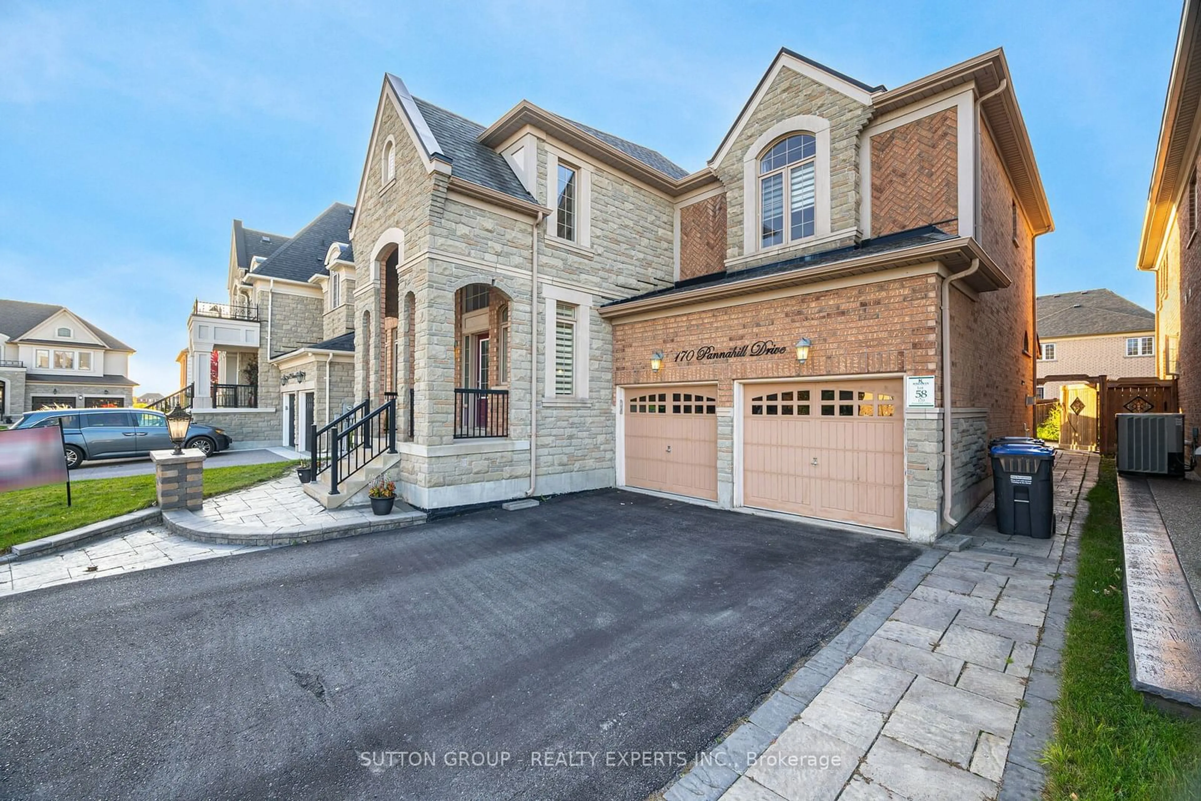 Home with brick exterior material for 170 Pannahill Dr, Brampton Ontario L6P 3T5