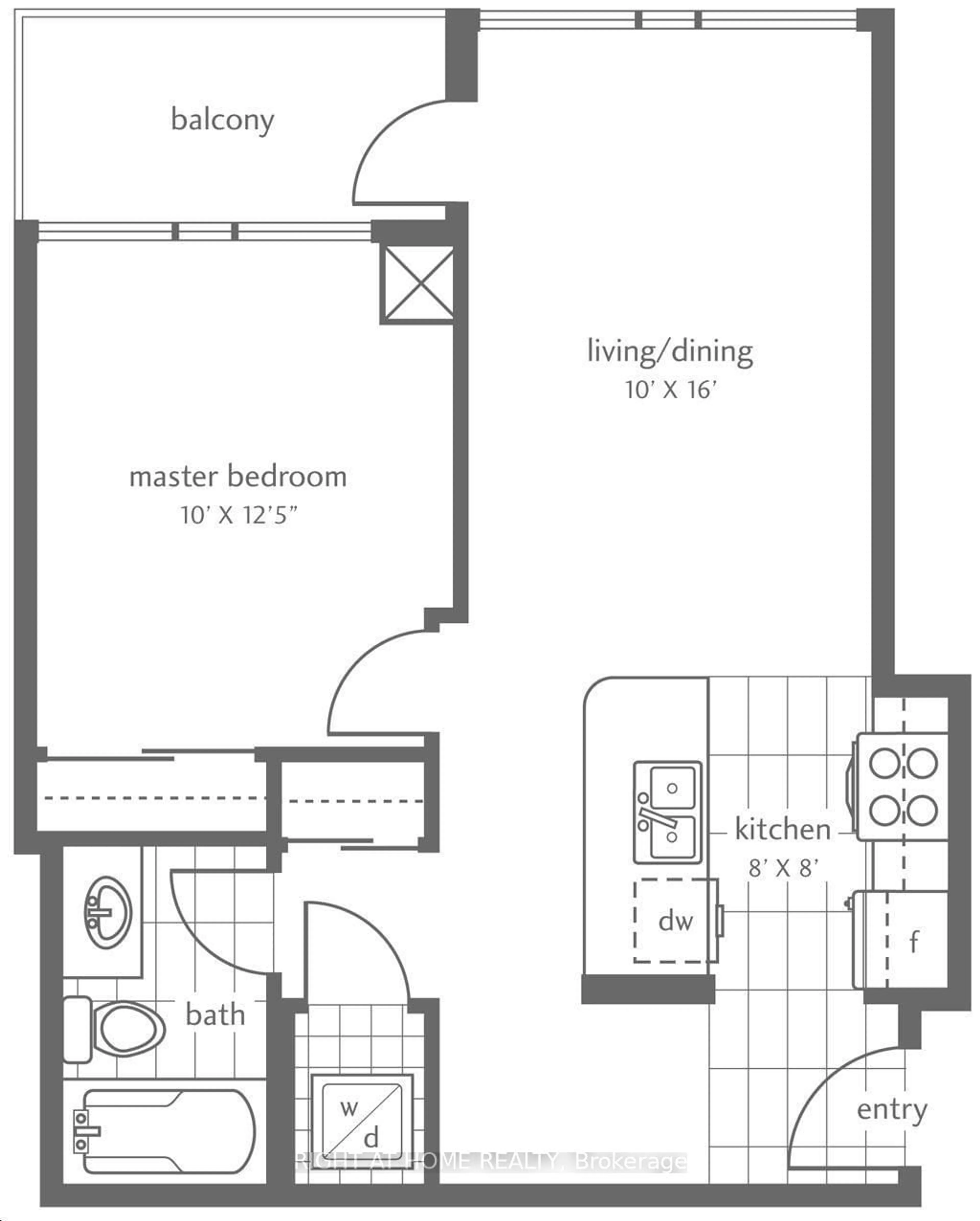 Floor plan for 4065 Brickstone Mews #601, Mississauga Ontario L5B 0G3