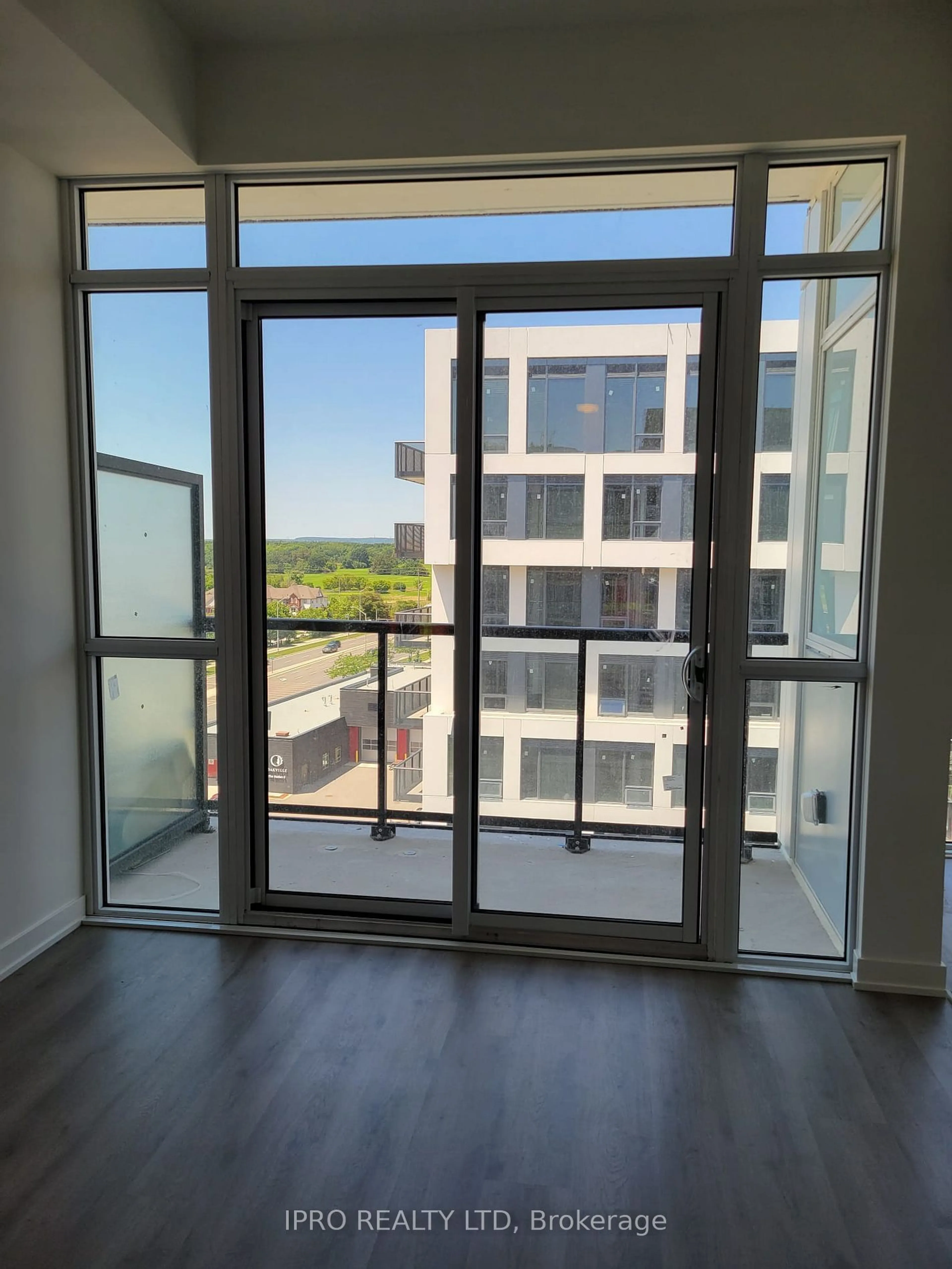 Balcony in the apartment, the view of city buildings for 3005 Pine Glenn Rd #717, Oakville Ontario L6M 5P5