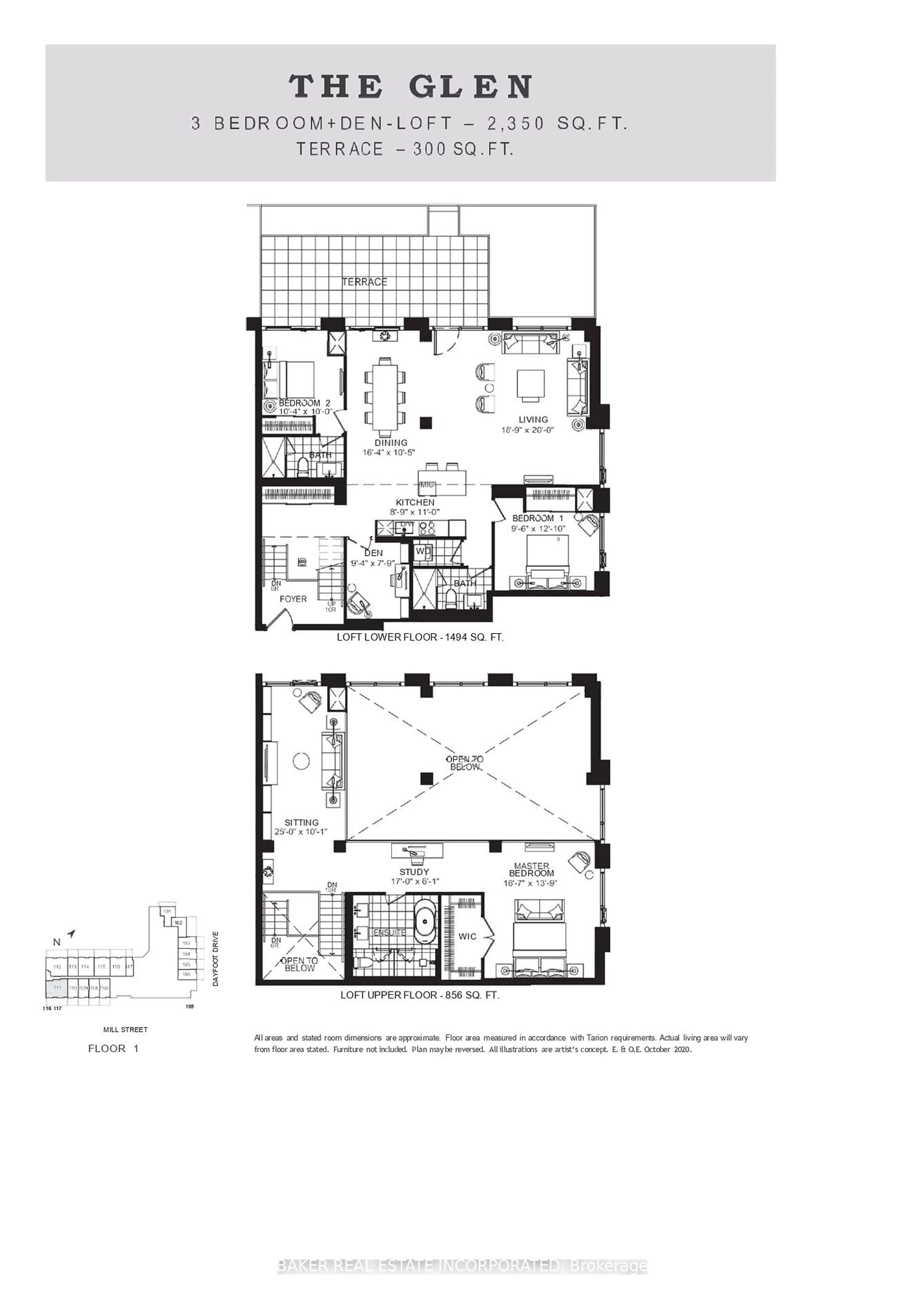 Floor plan for 26 Mill St #111, Halton Hills Ontario L7G 2H7