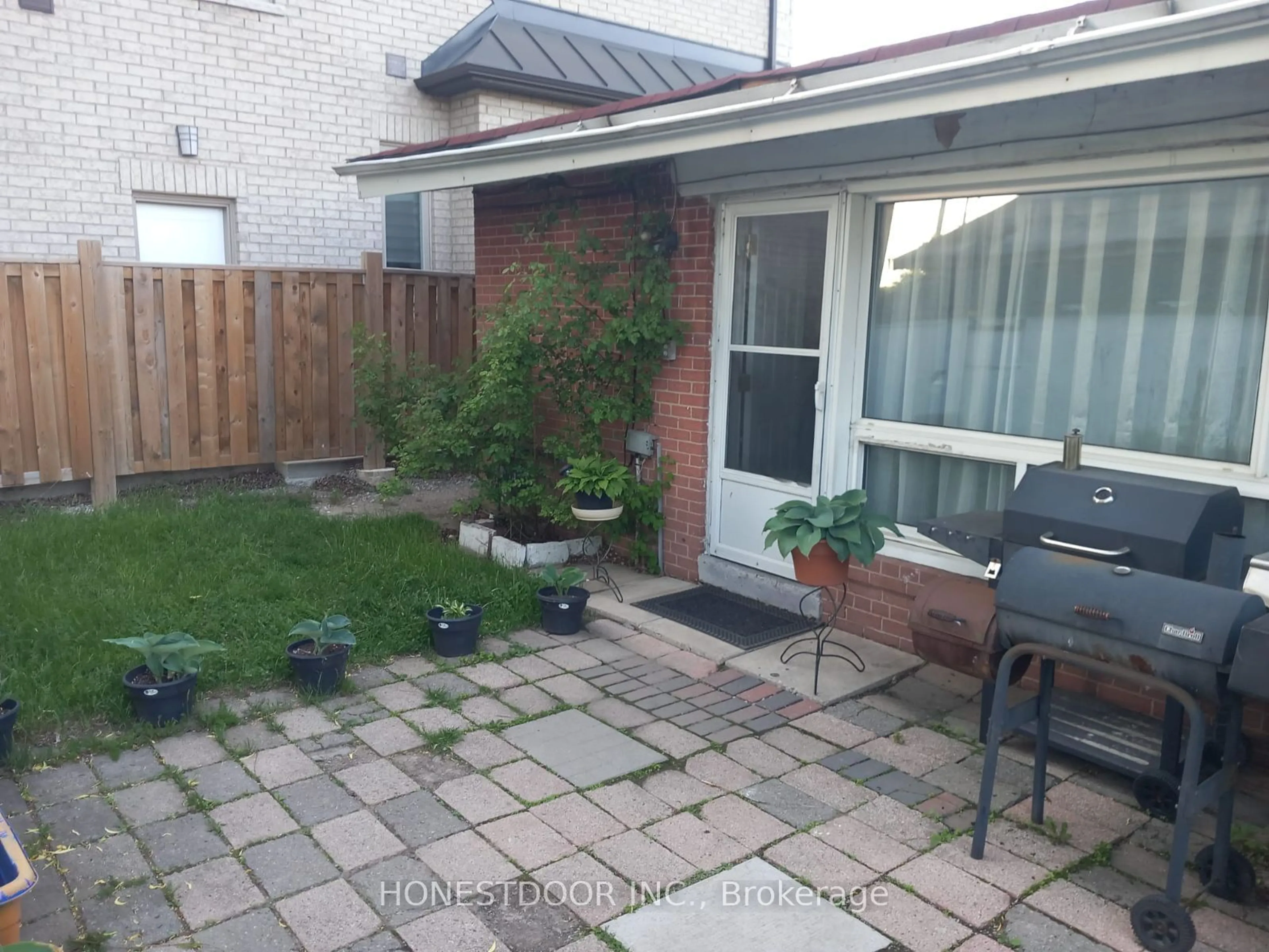 Patio, the fenced backyard for 7568 Redstone Rd, Mississauga Ontario L4T 2B9