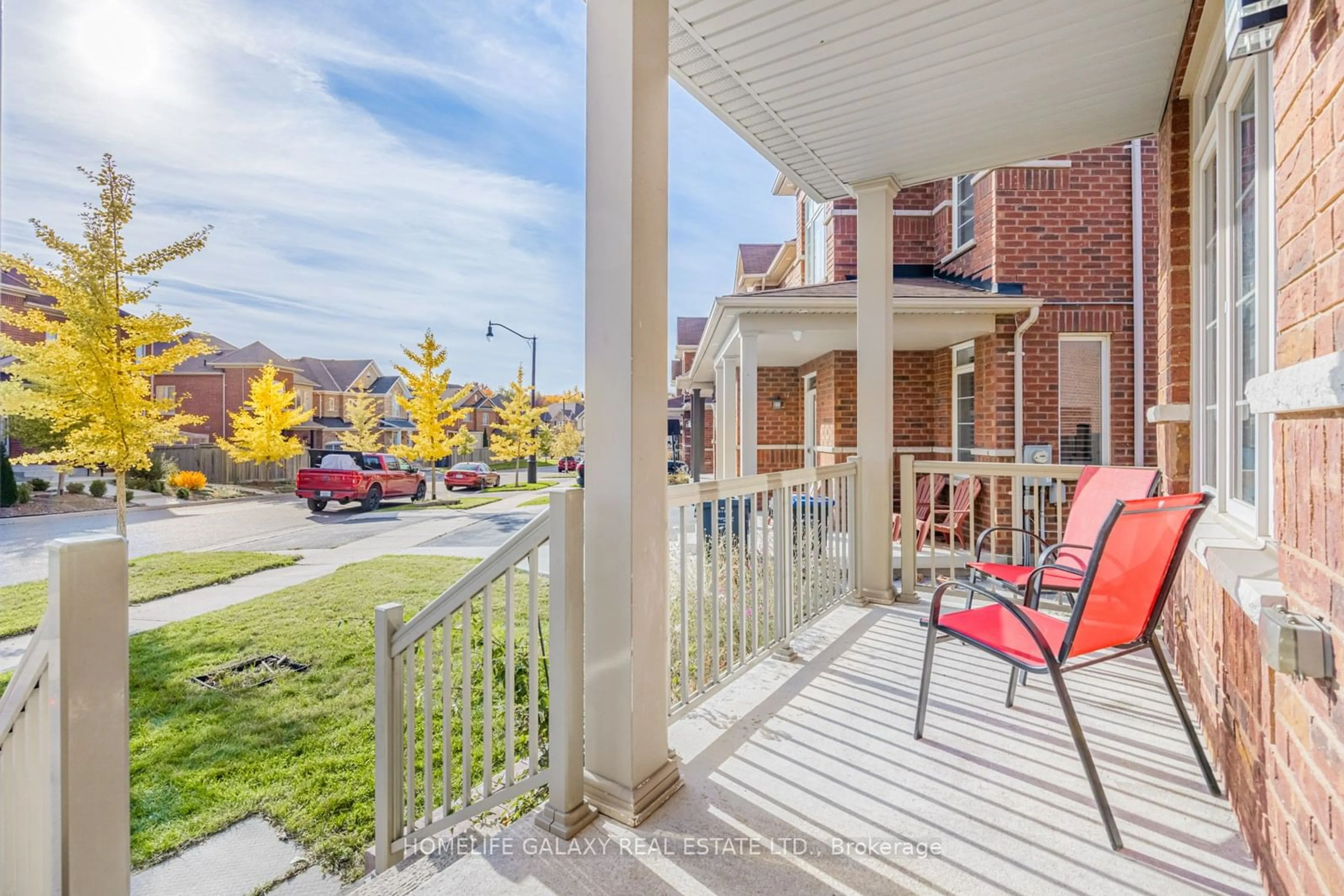 Patio, the fenced backyard for 61 Baby Pointe Tr, Brampton Ontario L7A 0W1