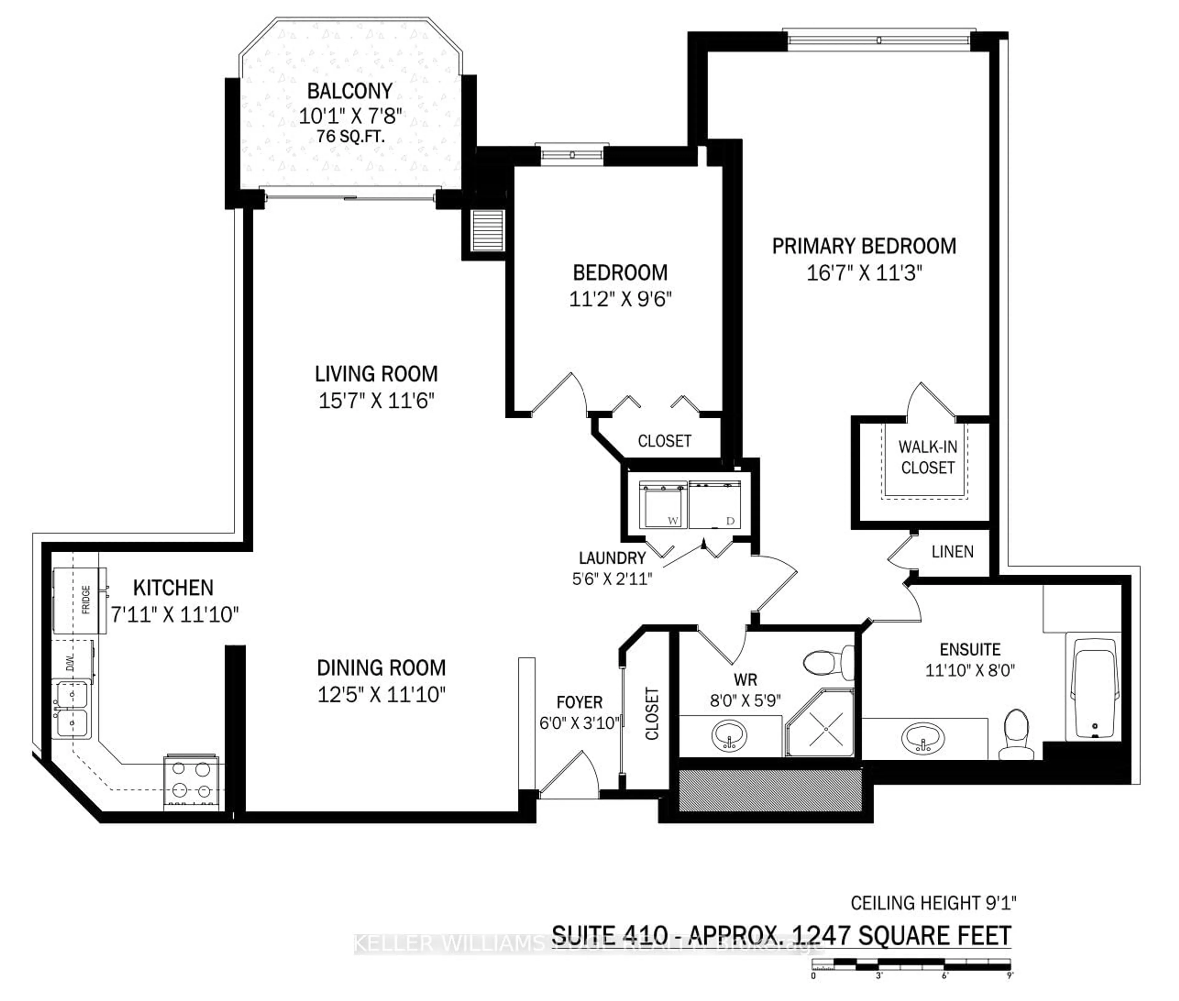 Floor plan for 2085 Amherst Heights Dr #410, Burlington Ontario L7P 5C2