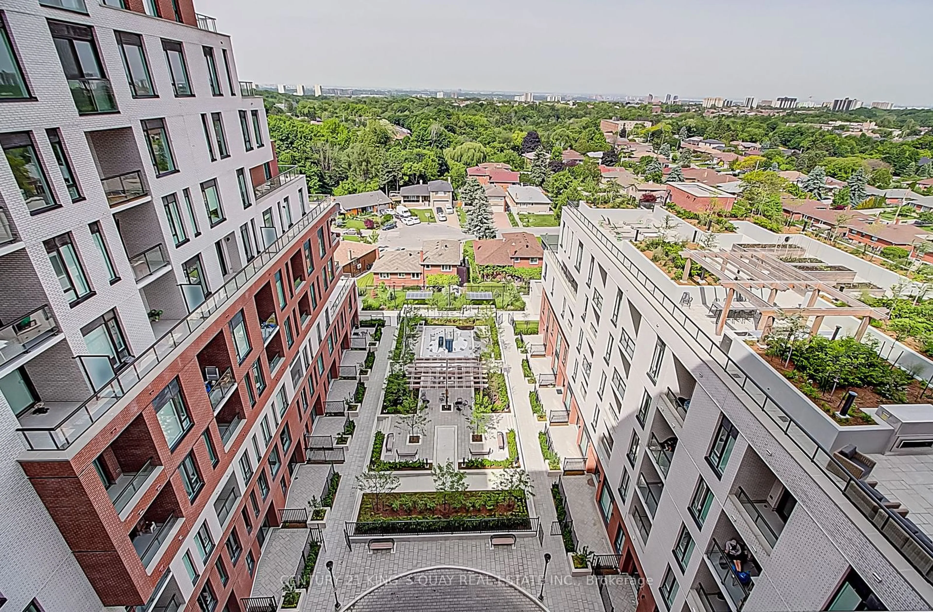 Patio, the view of city buildings for 3100 Keele St #1025, Toronto Ontario M3M 0E1