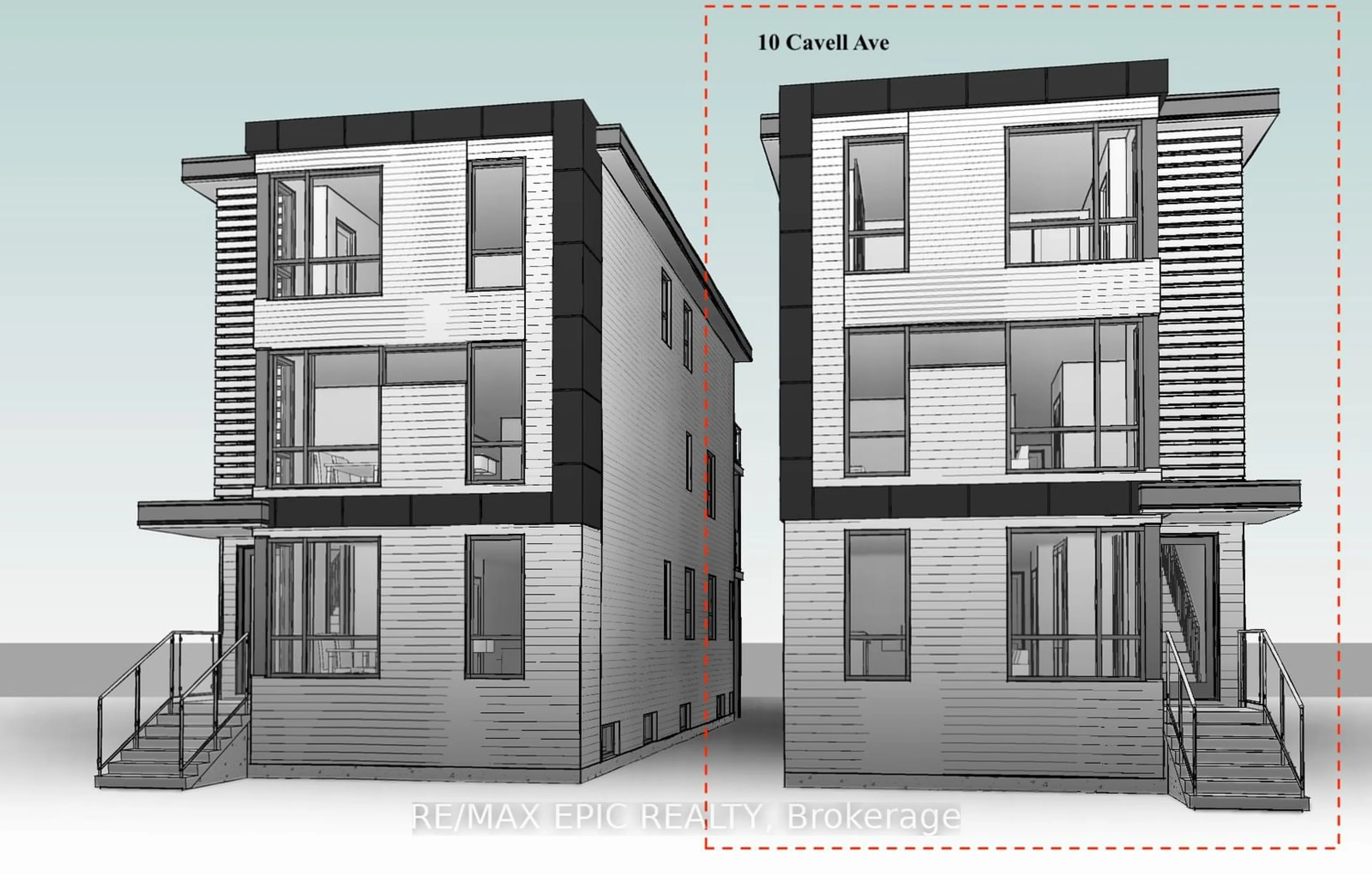 Frontside or backside of a home, the front or back of building for 10 Cavell Ave, Toronto Ontario M8V 1P2