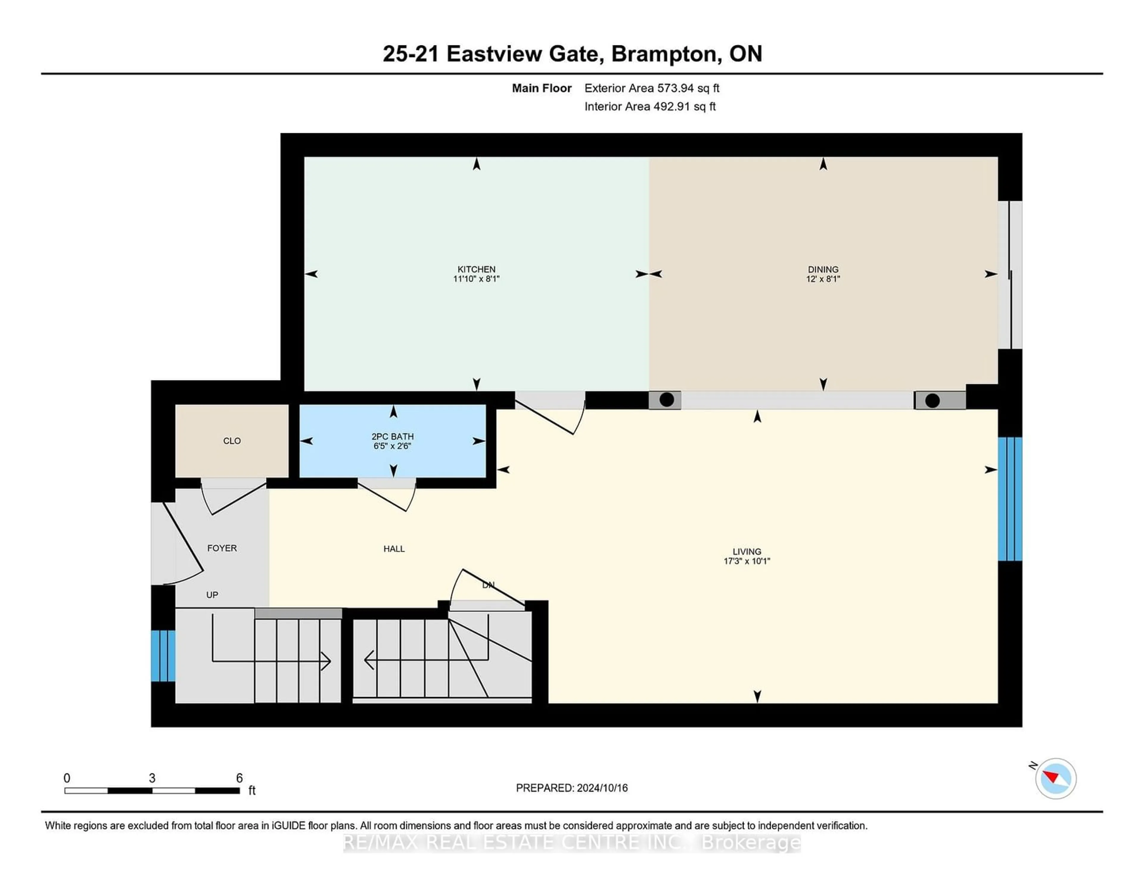 Floor plan for 21 Eastview Gate #25, Brampton Ontario L6P 1P6