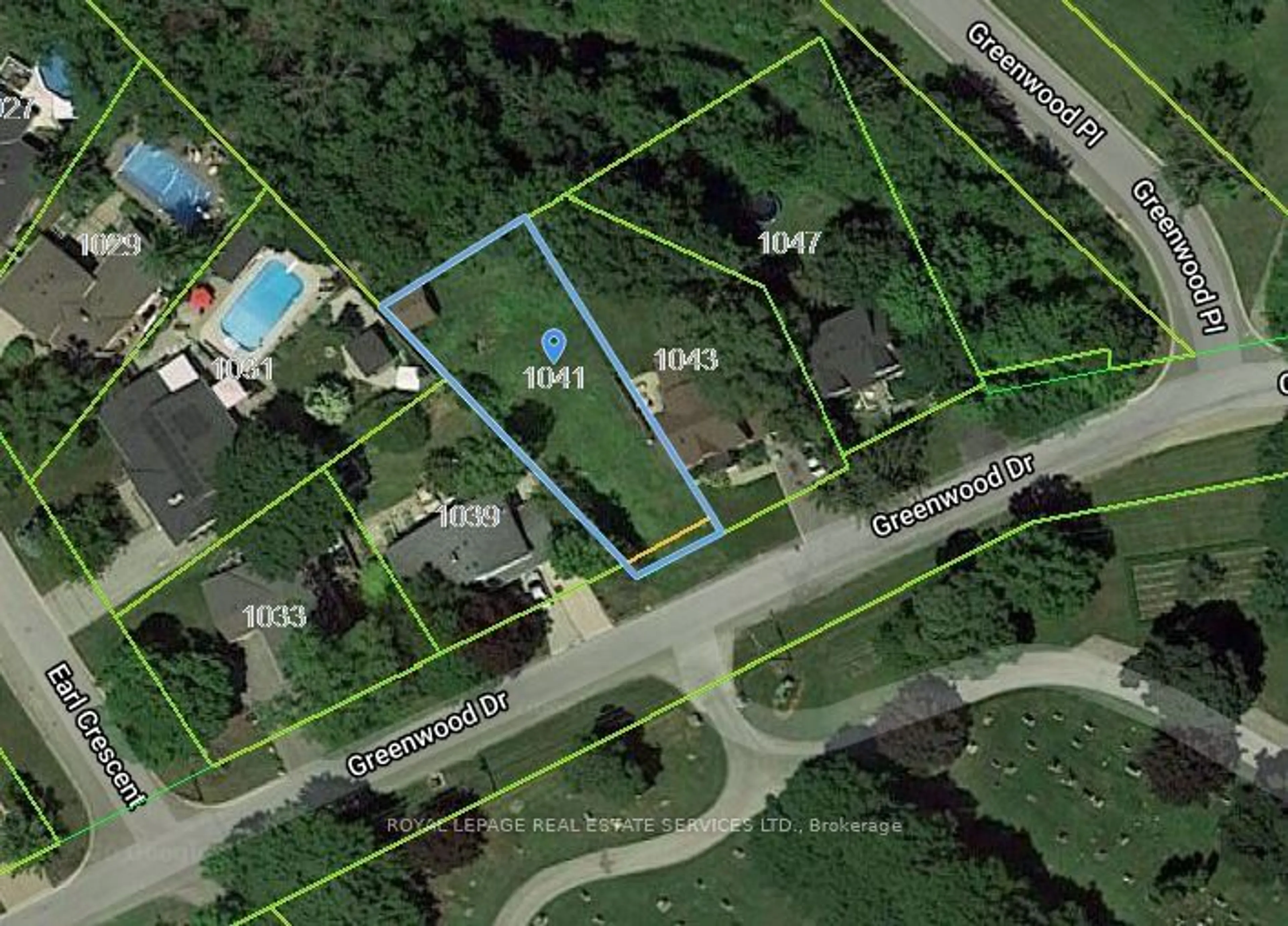 Picture of a map for 1041 Greenwood Dr, Burlington Ontario L7T 3P8